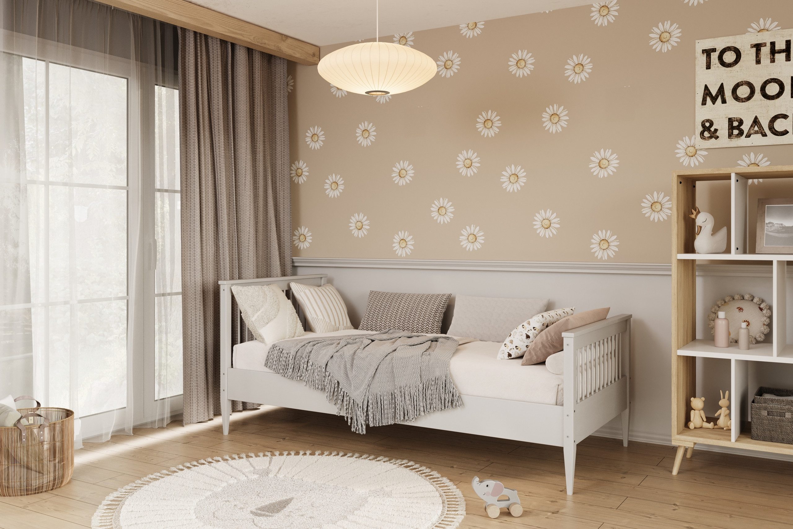Raumhirsch Furniture Kinderbett 80x160, 80x180, 90x180, 80x200, 90x200 cm - Komplettset (ohne Matratze, Einzelbett für Kinder von 2 - 18 Jahren), verschiedene Farben & Designs