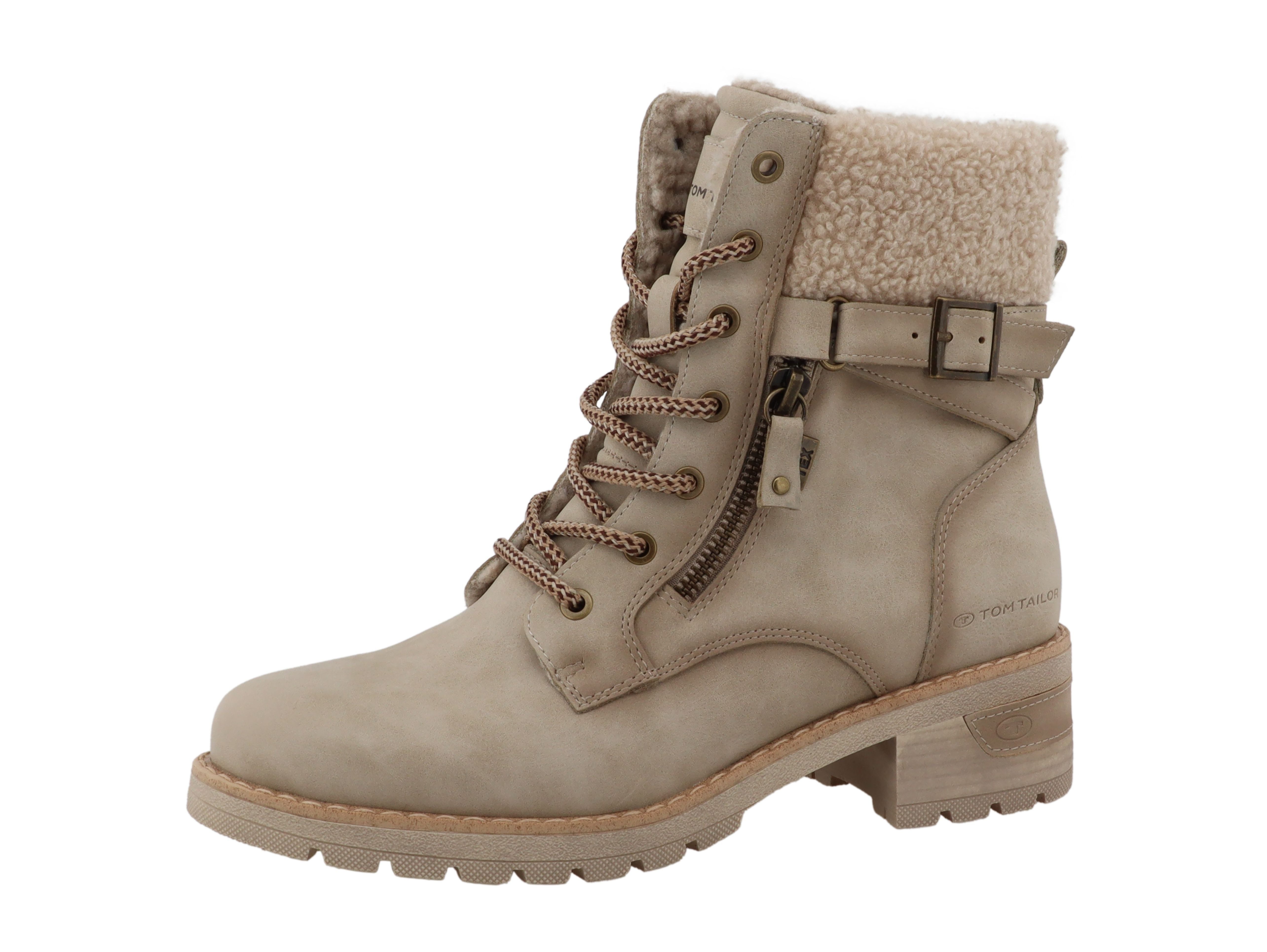 TOM TAILOR Winterstiefelette Stiefelette, Winterboots mit Blockabsatz
