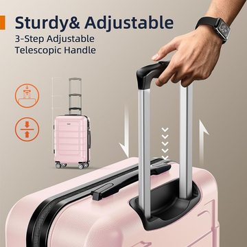 SHOWKOO Kofferset ABS+PC Hartschalenkoffer Set, Erweiterbar Reisekoffer Haltbar Trolley Handgepäck Sets mit TSA