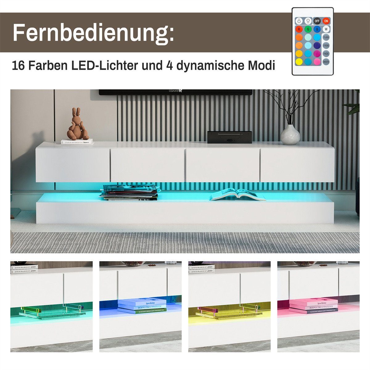 autolock TV-Schrank LED TV Lowboard,Wandmontierter TV-Schrank,TV-Ständer,TV günstig online kaufen