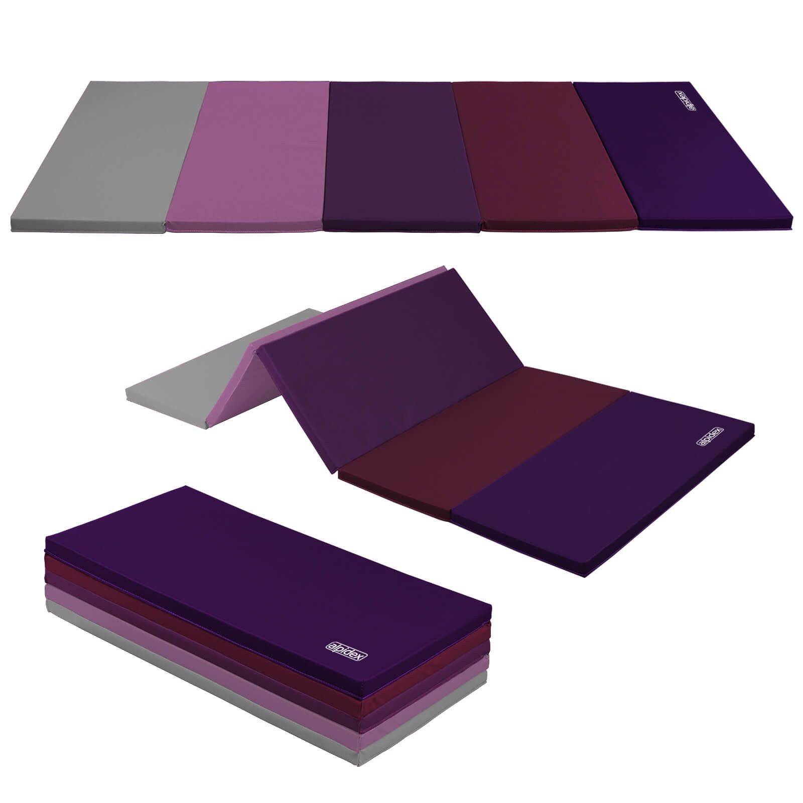 ALPIDEX Turnmatte ALPIDEX klappbare Turnmatte 185 x 78 x 3,2 cm RG 18