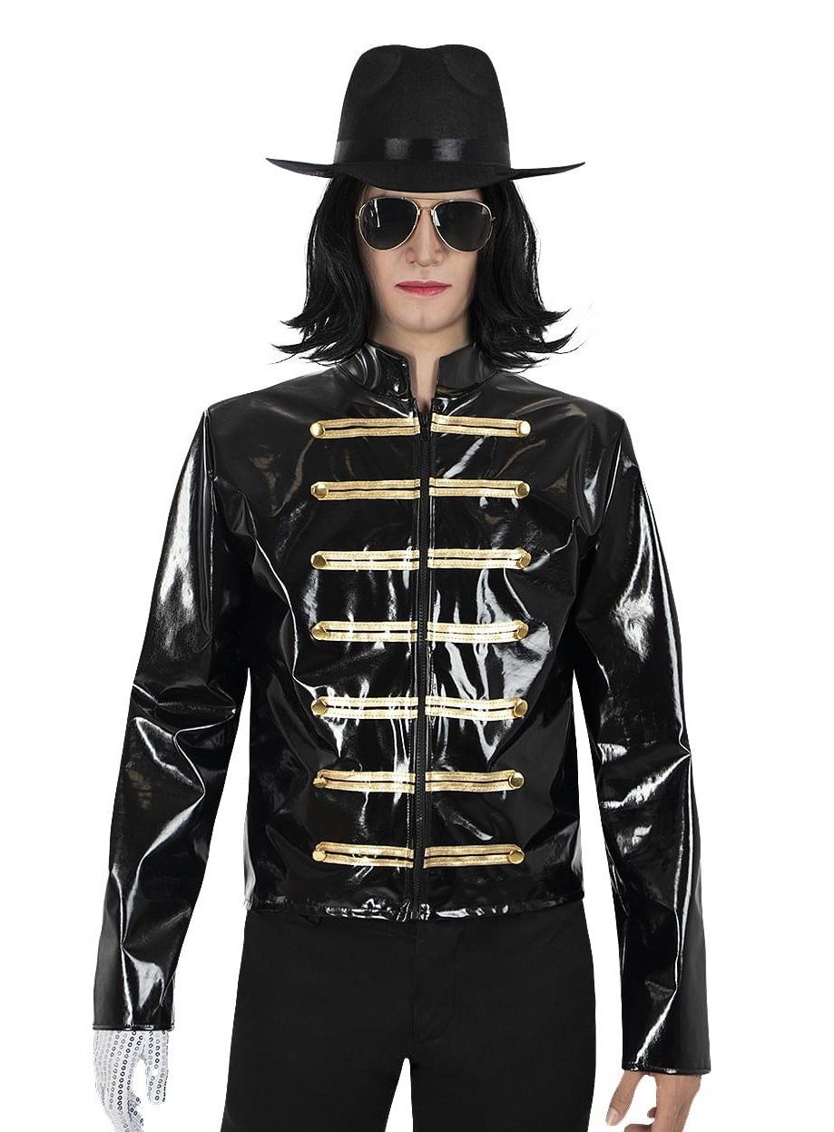 Funidelia Kostüm-Perücke Michael Jackson Kostüm Perücke & Brille - Fasching, Michaels Hairstyle der Nullerjahre