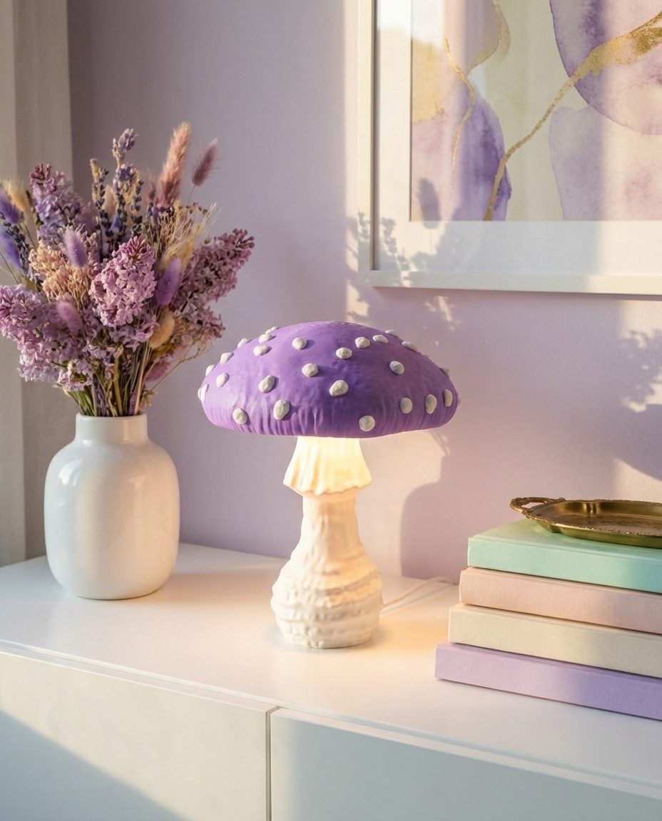 Roomberry LED Tischleuchte Fliegen Pilzlampe – Magische Tischlampe in Fliegenpilz-Design, LED wechselbar, Kalt-Weiß bis Warm-Weiß einstellbar, LED, dimmbar, Licht einstellbar kalt-weiß bis warm weiß
