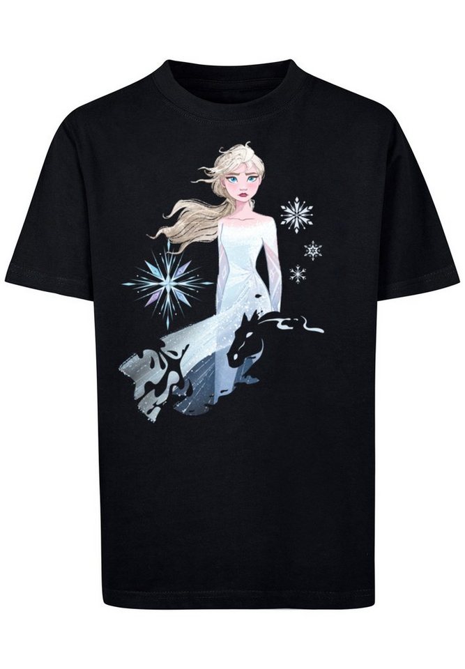 Frozen Merch,Jungen,Mädchen,Bedruckt F4NT4STIC Elsa Wassergeist Disney Unisex T-Shirt Nokk Kinder,Premium Pferd Silhouette 2