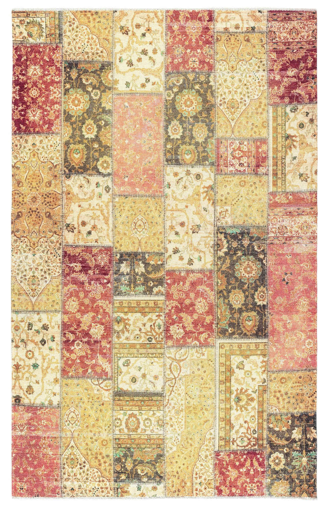 Tesso Living Designteppich MICHELE, Teppich Vintage Look, bunt, Patchwork, günstig online kaufen