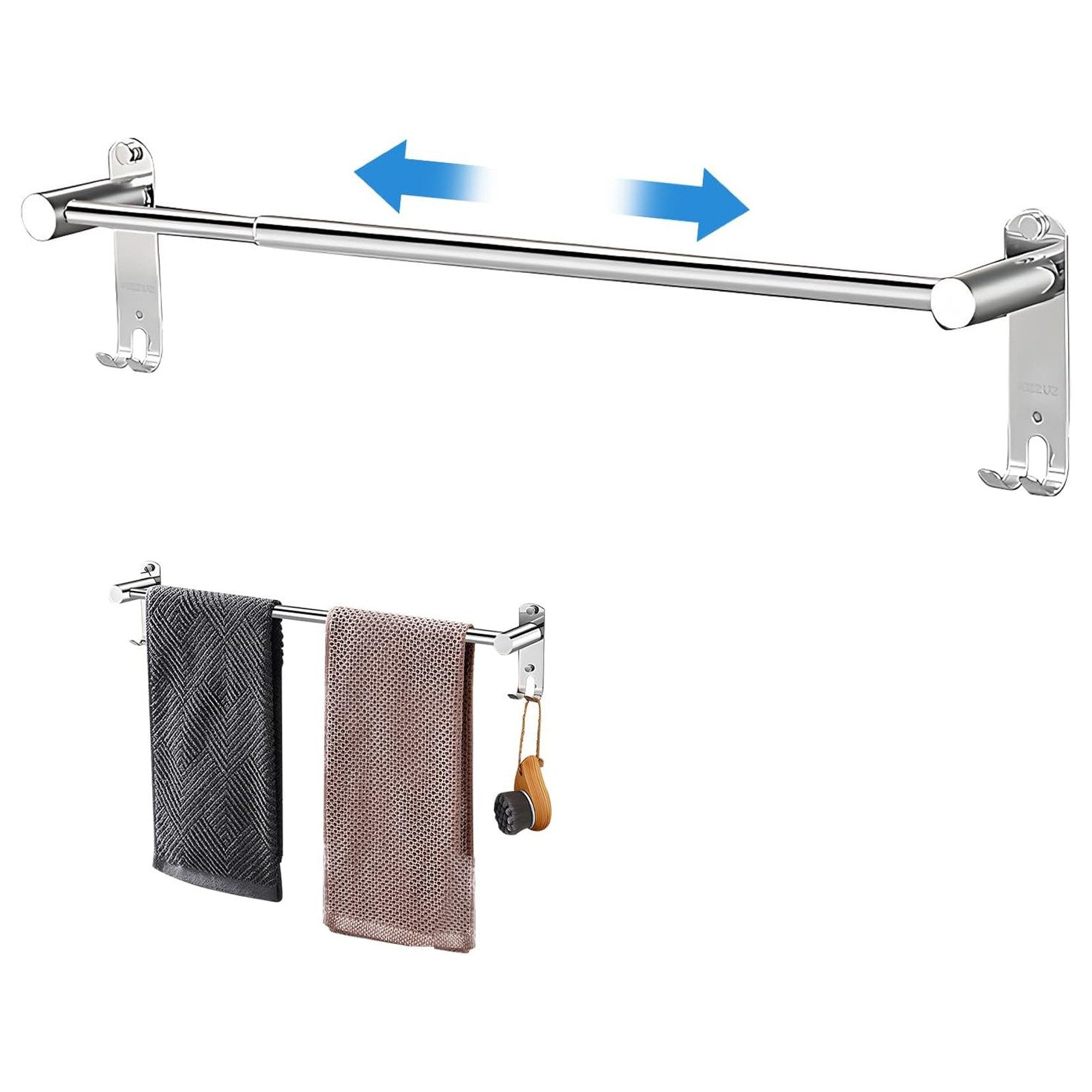 BlingBin Handtuchhalter Handtuchstange Wand Edelstahl Glänzend, günstig online kaufen