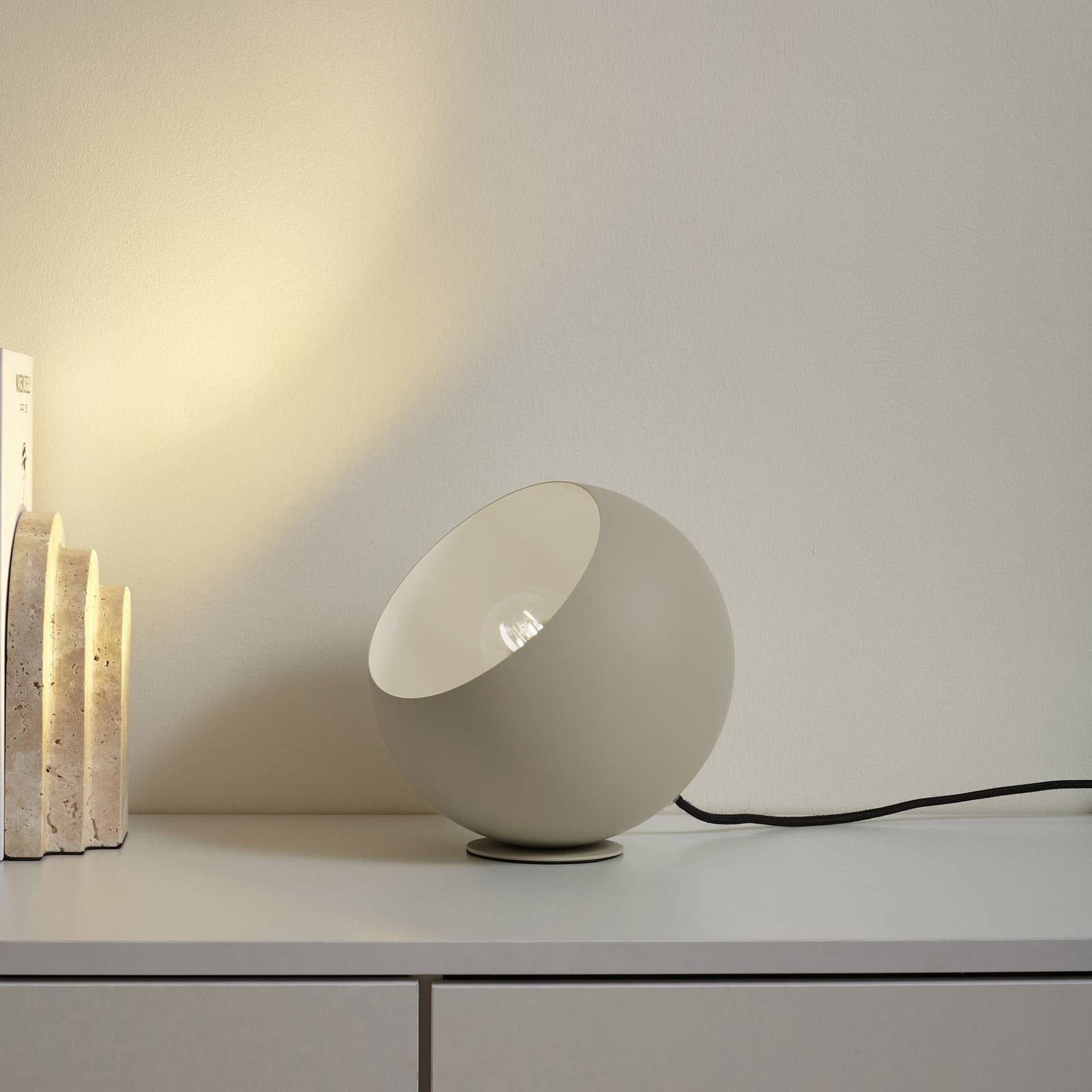 Lindby Tischleuchte Somolia, Metall, Creme IP20, 1 x 15 W LED