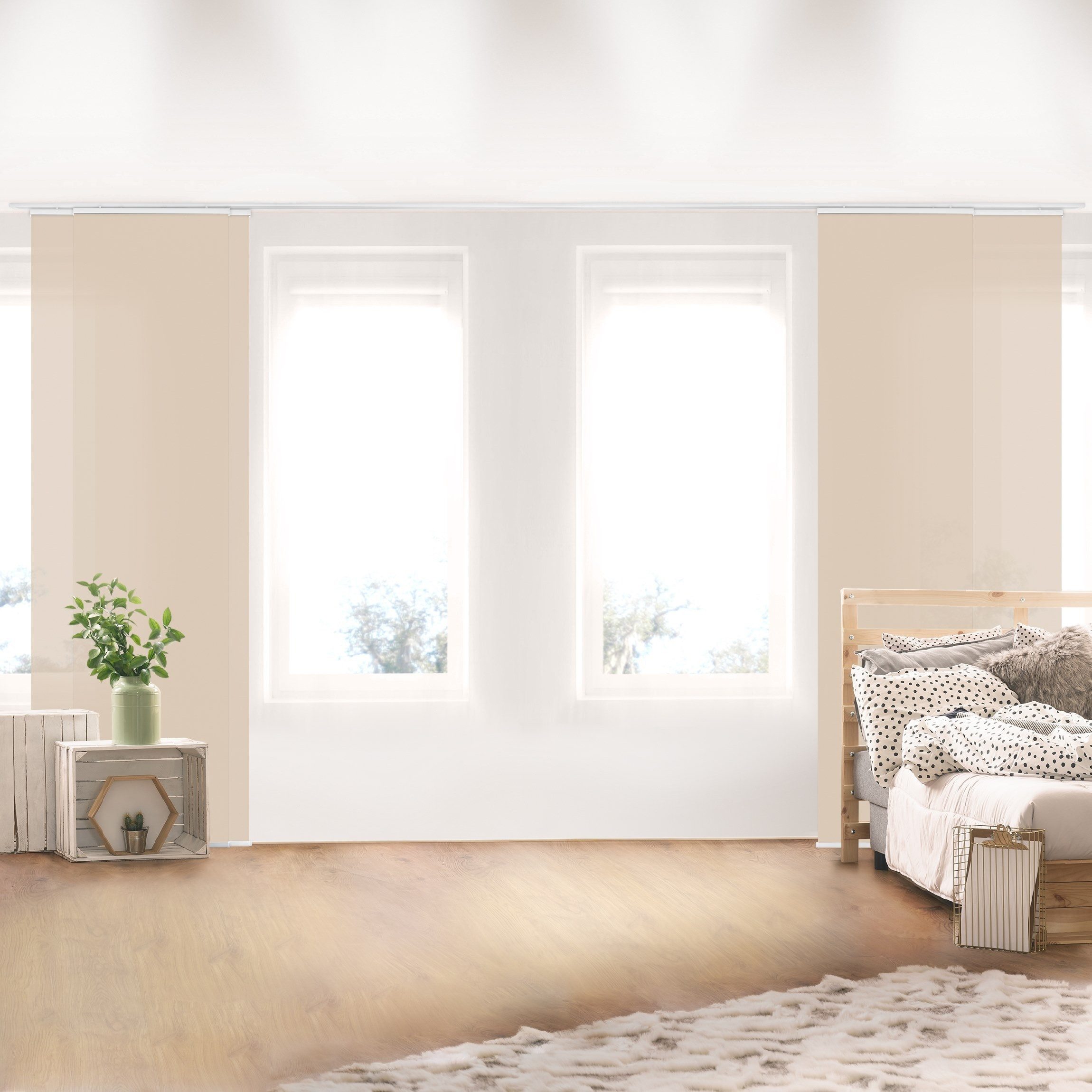 Bilderdepot24 Schiebegardine modern Flächenvorhang blickdicht Macchiato, günstig online kaufen