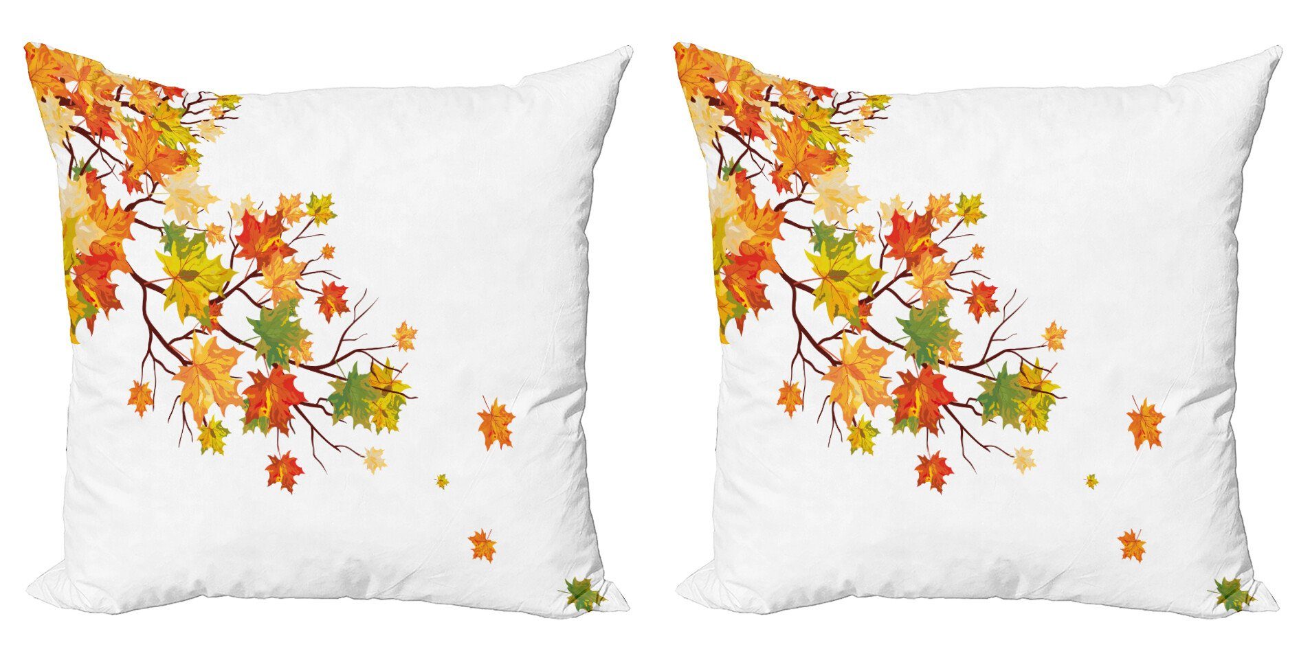 Stück), Doppelseitiger Herbst-Laub Maple Fallen Leaf Abakuhaus (2 Digitaldruck, Modern Accent Kissenbezüge