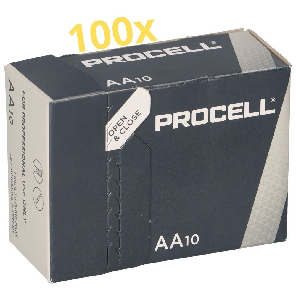 Duracell 100x Procell (ehemals Duracell) MN1500 100er Karton AA LR06 Mignon Batterie
