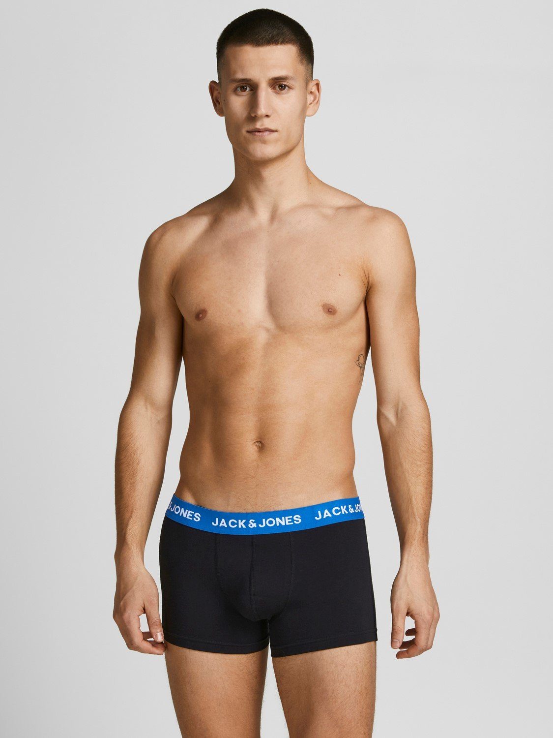 Jack & Jones Boxershorts Set 5er Pack Trunks Boxershorts Stretch für Herren (5-St) Baumwolle Normal Fit gestreift atmungsaktiv Pull-on – Bild 4 von 5