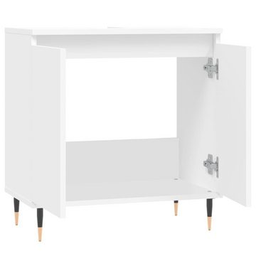 vidaXL Badezimmerspiegelschrank Badezimmerschrank Weiß 58x33x60 cm Holzwerkstoff (1-St)