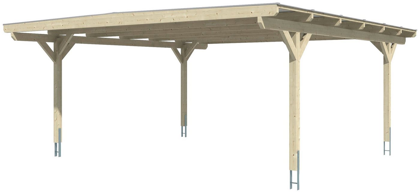 Thumbnail - Skanholz Doppelcarport Odenwald, BxT: 640x648 cm, 220 cm Einfahrtshöhe