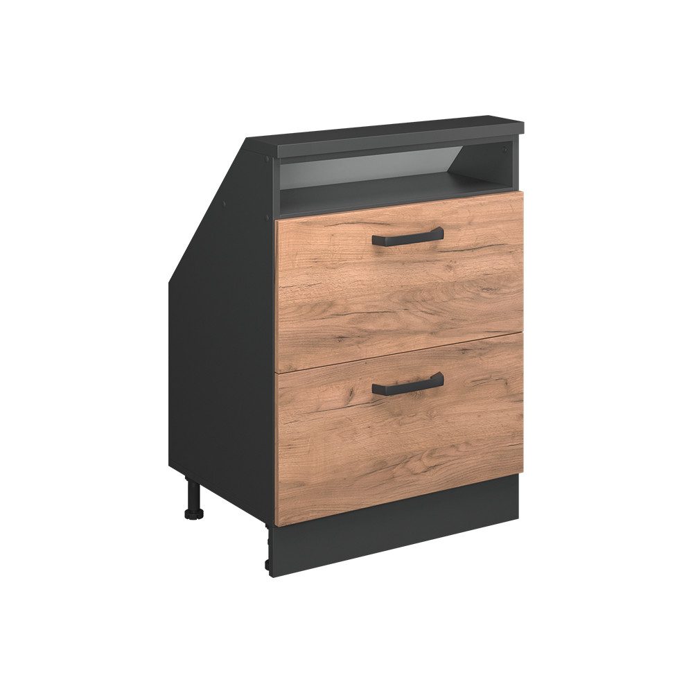 Vicco Unterschrank R-Line, Goldkraft Eiche/Anthrazit, 60 günstig online kaufen