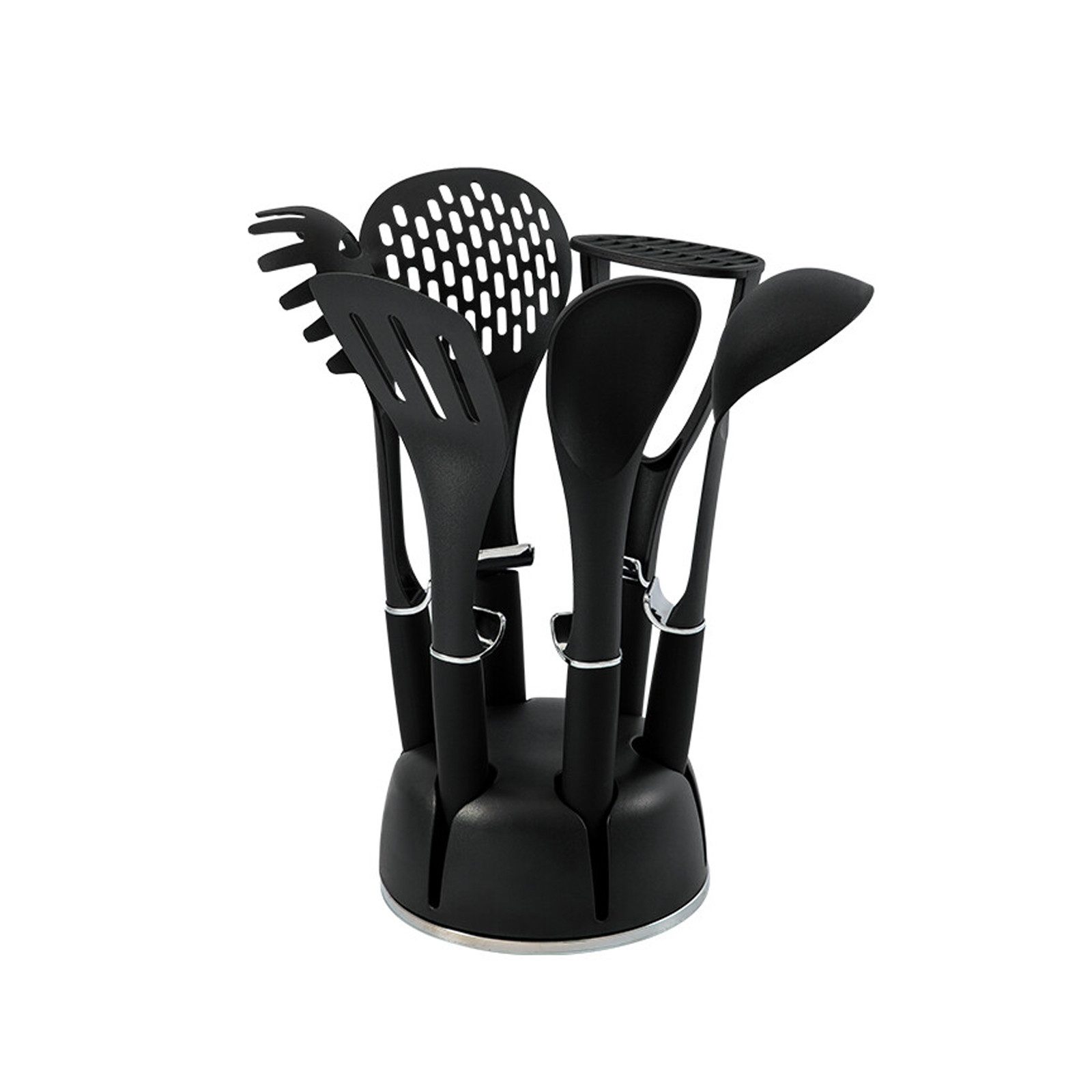 Kochbesteck-Set Küchenhelfer-Set 7-teilig Metallic Black