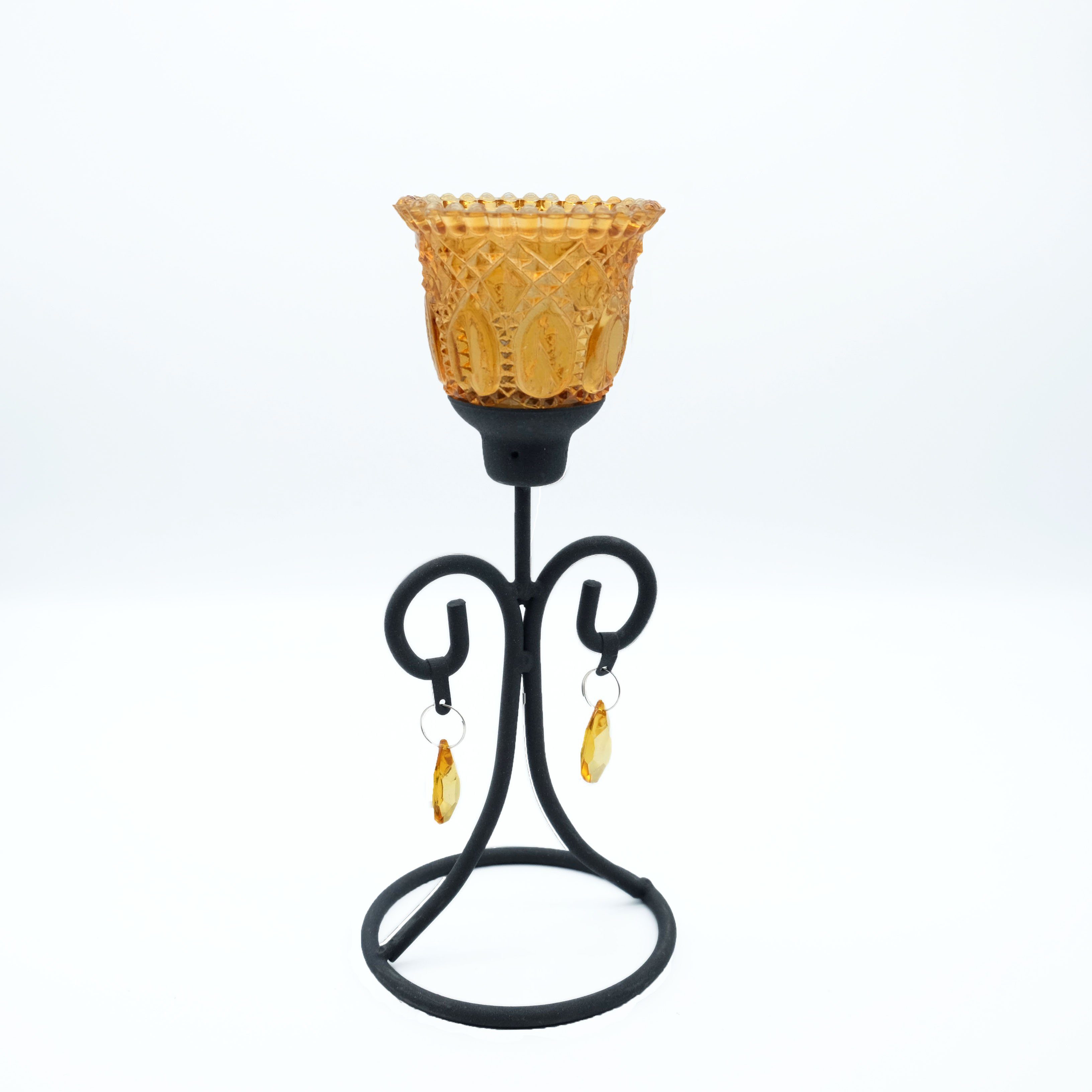 DeColibri Kerzenständer Kerzenständer, schwarz, Metall, Teelichthalter, standfest, für Kerzen und Teelichte geeignet