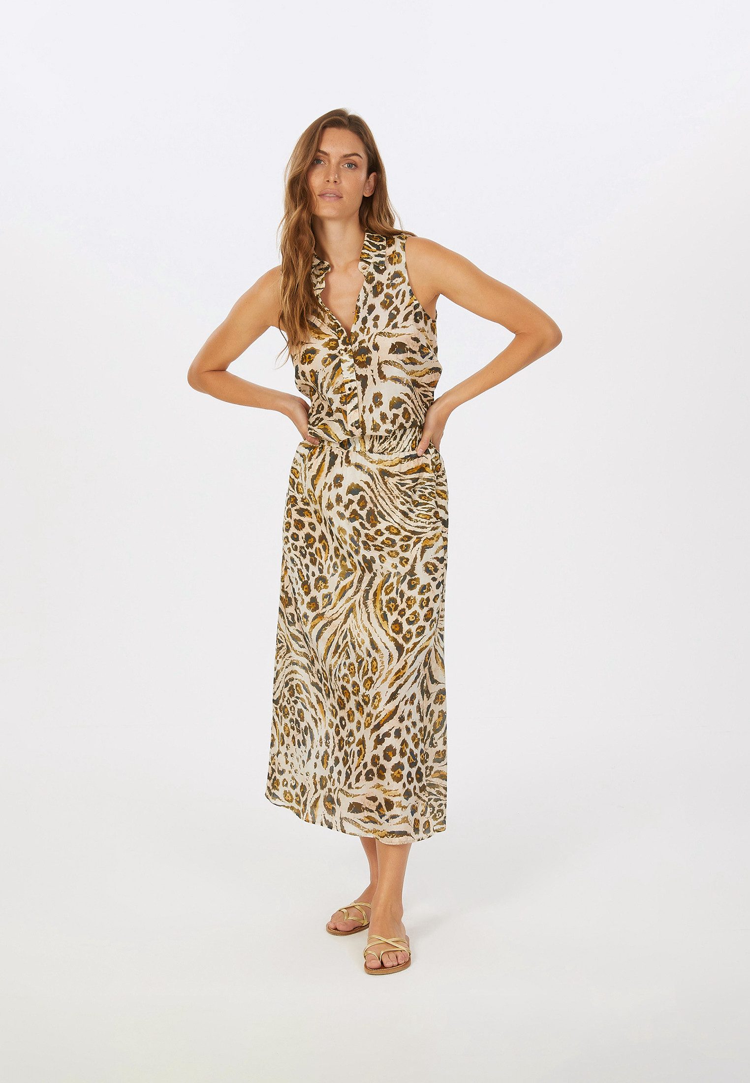 MARC AUREL Blusentop im abstrakten Animal-Print günstig online kaufen