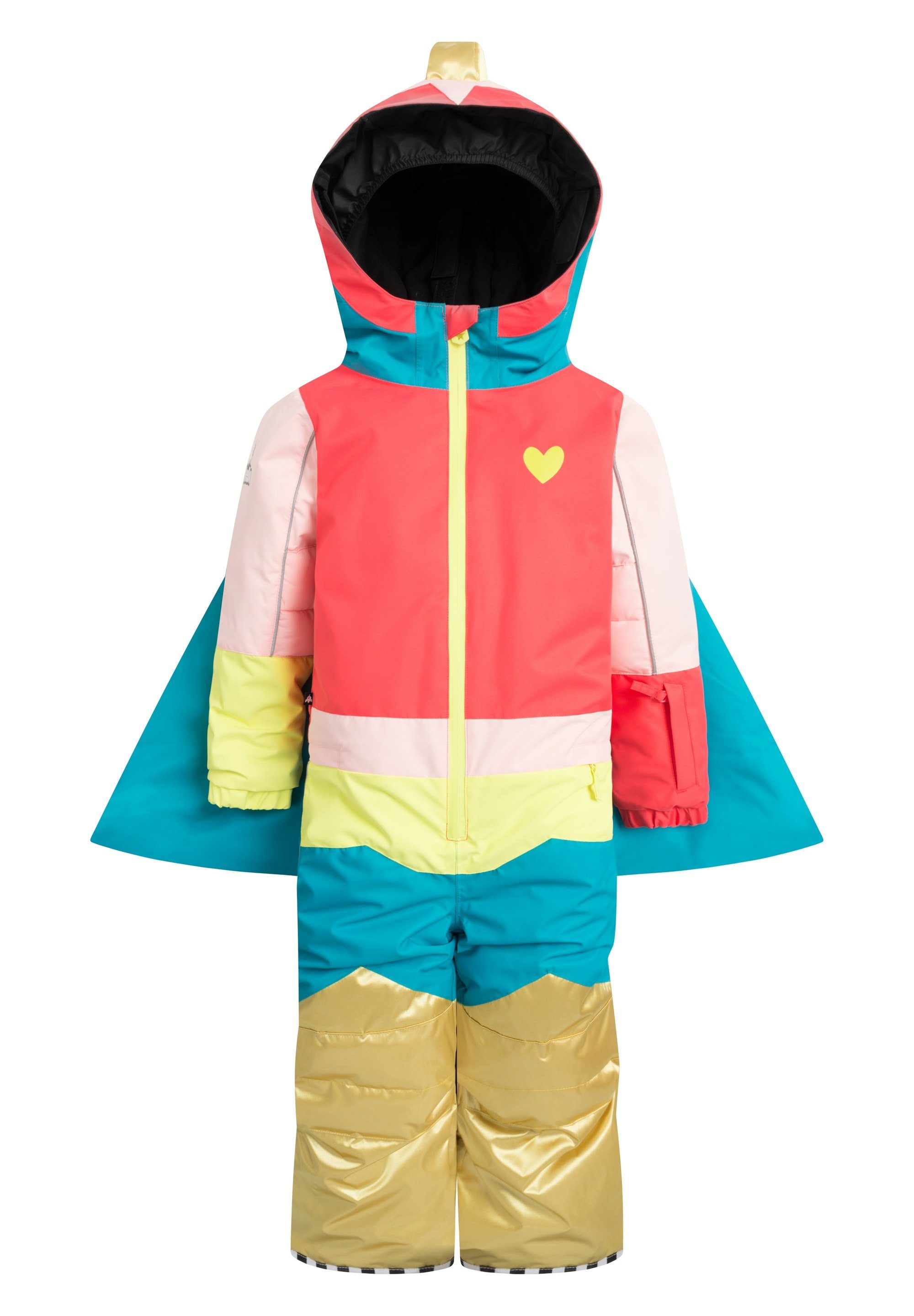 WeeDo Schneeoverall LOVE POWDO Verstärkte und gepolsterte Knie, Ellbogen, Handflächen und Gesäß