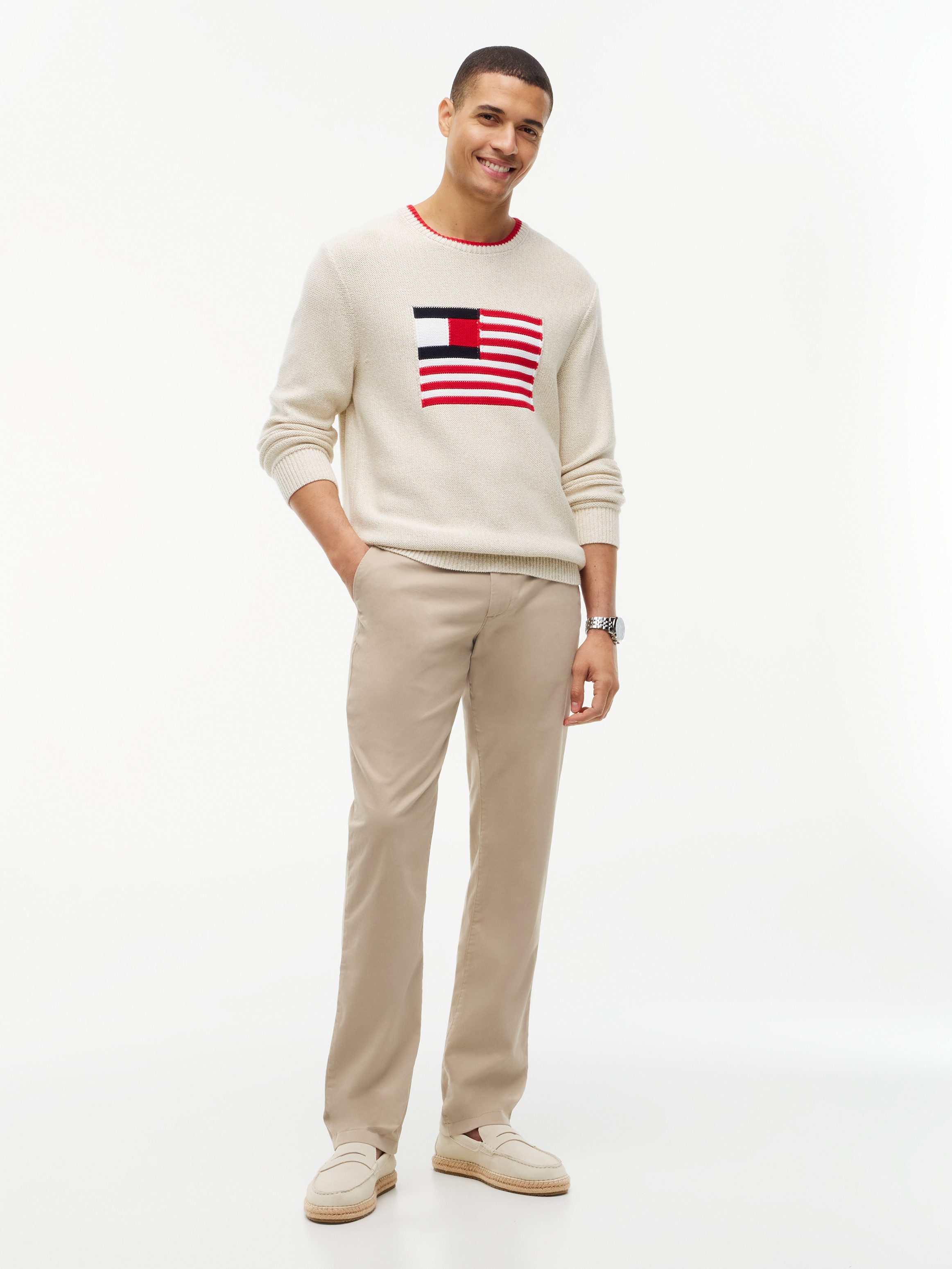Tommy Hilfiger Chinohose CORE DENTON ESSENTIAL Straight Fit, Baumwolle mit Stretch – Bild 4 von 5