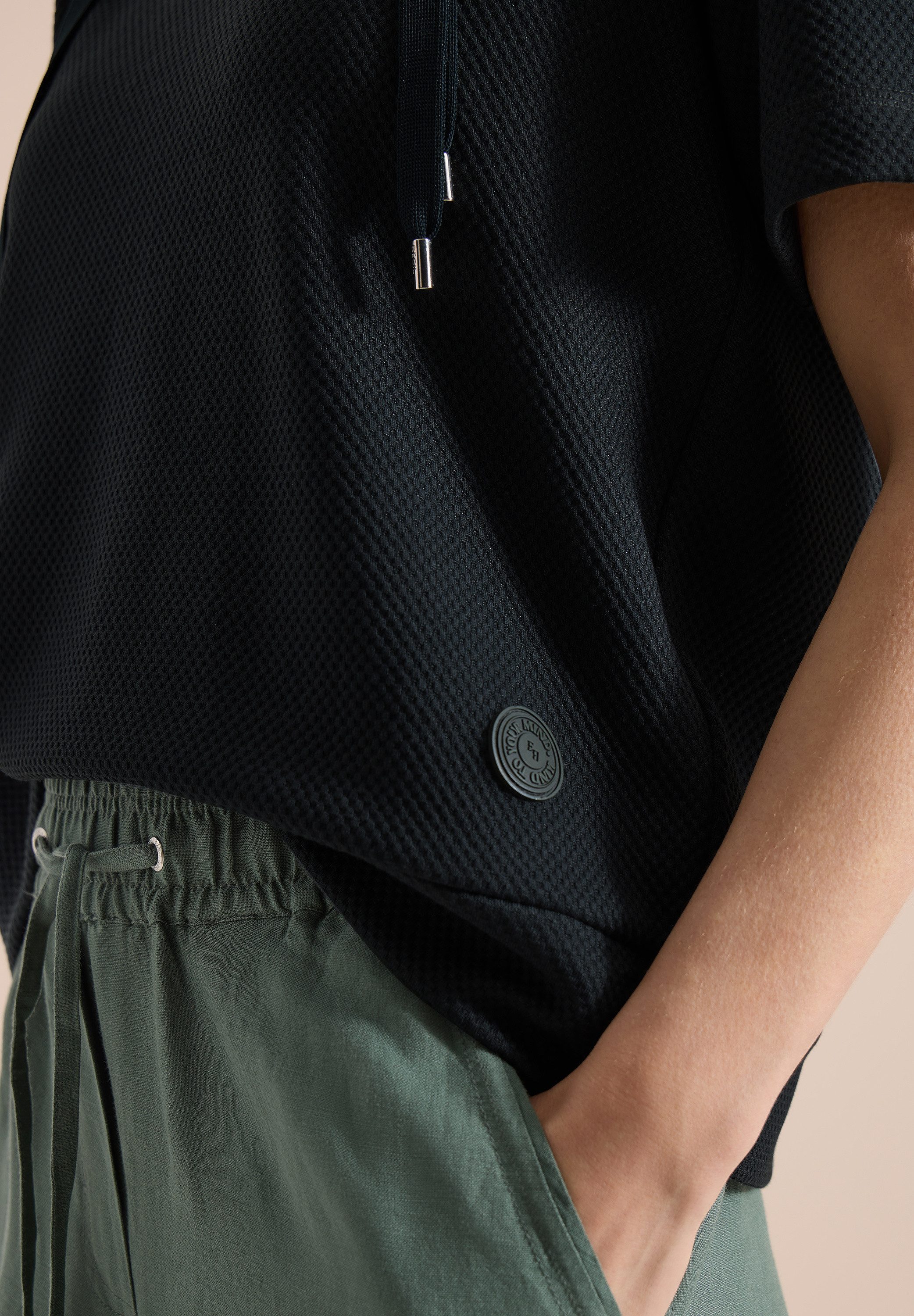 CECIL Kapuzensweatshirt mit feiner Struktur, Casual Fit