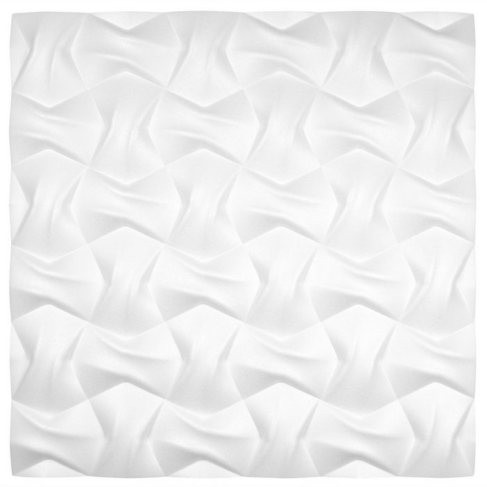 Hexim Wanddekoobjekt Wandpaneele 3D Paneele 60x60cm Sparpakete - Wand- und Deckengestaltung mit EPS Styroporplatten weiß - (0.36 Quadratmeter) Wandverkleidung Deckenpaneele