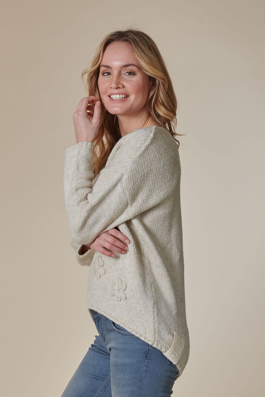 Zhrill Strickpullover ZHNINA mit langen Ärmeln, aus Polyacryl, Polyamid und Nylon, Regular Fit