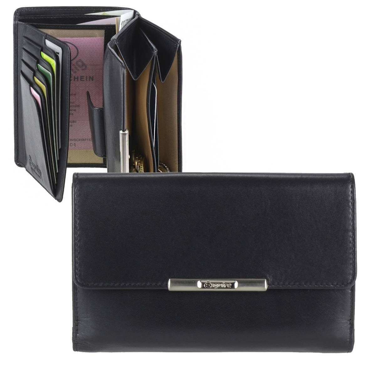 Esquire Geldbörse Helena, Portemonnaie, mit RFID Schutz gegen Datendiebstahl, 15 Kartenfächer