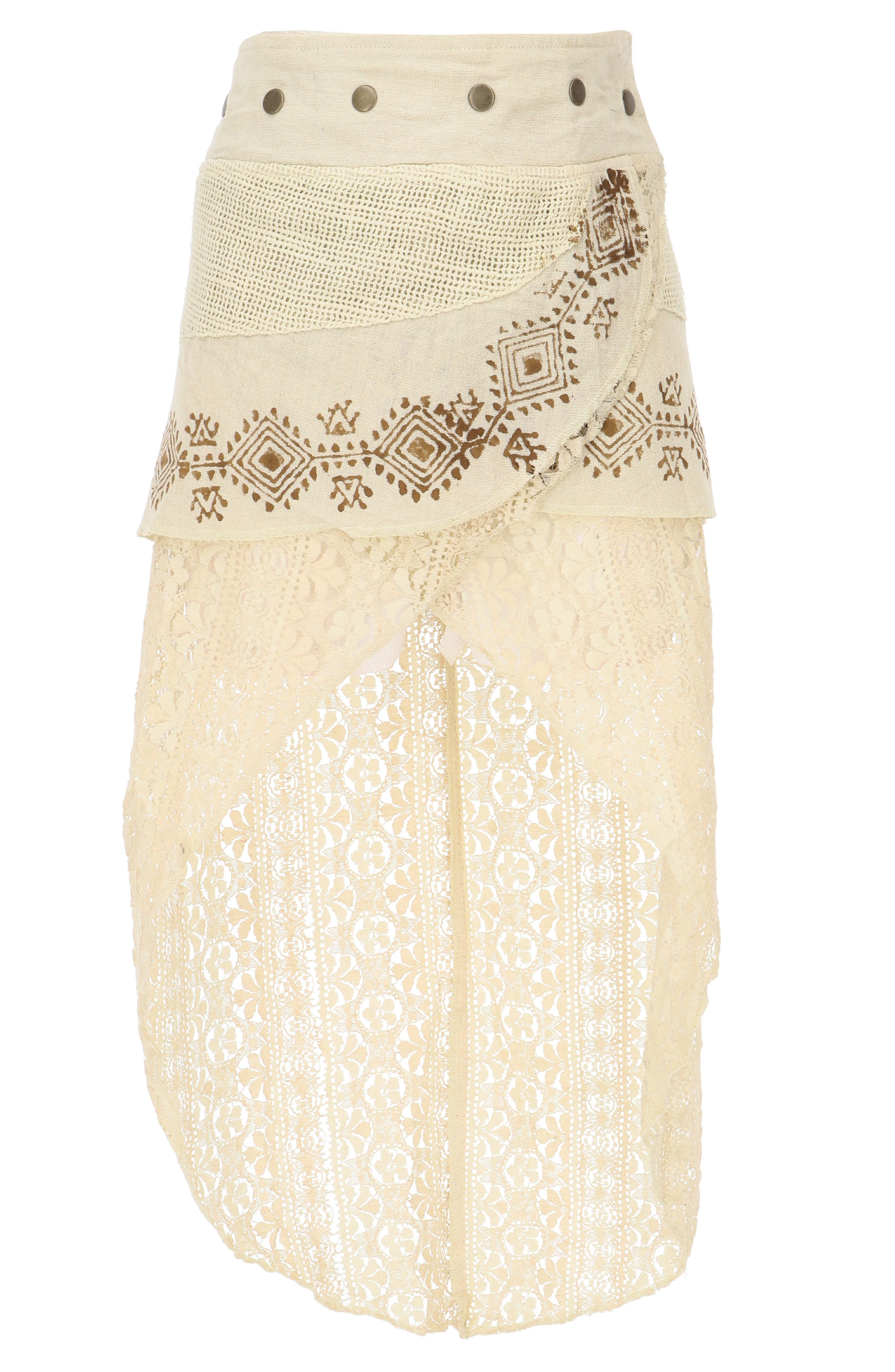 Guru-Shop Minirock Psytrance Goa Pixi Lagenrock, Wickelrock mit.. alternative Bekleidung