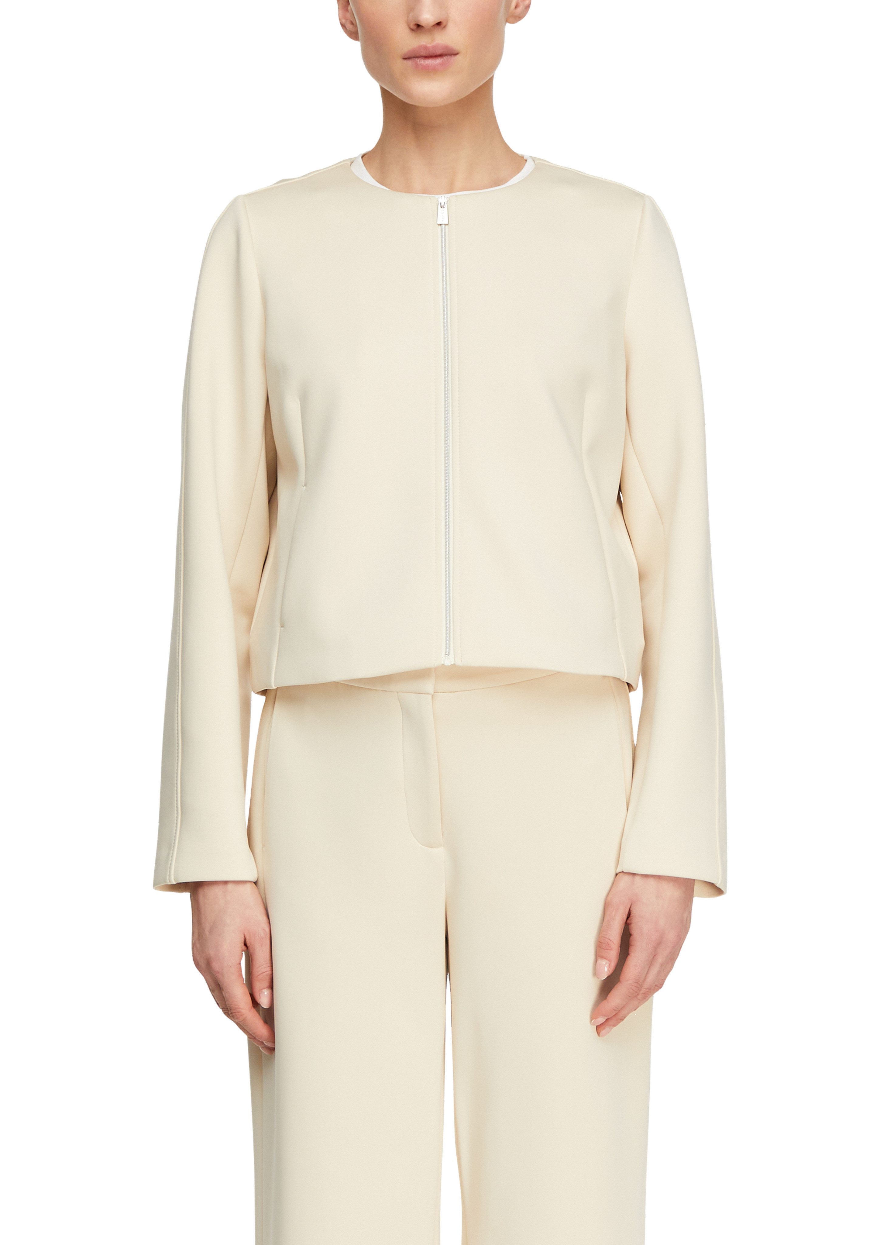 comma Kurzjacke aus weicher Scuba-Qualität - elastisch