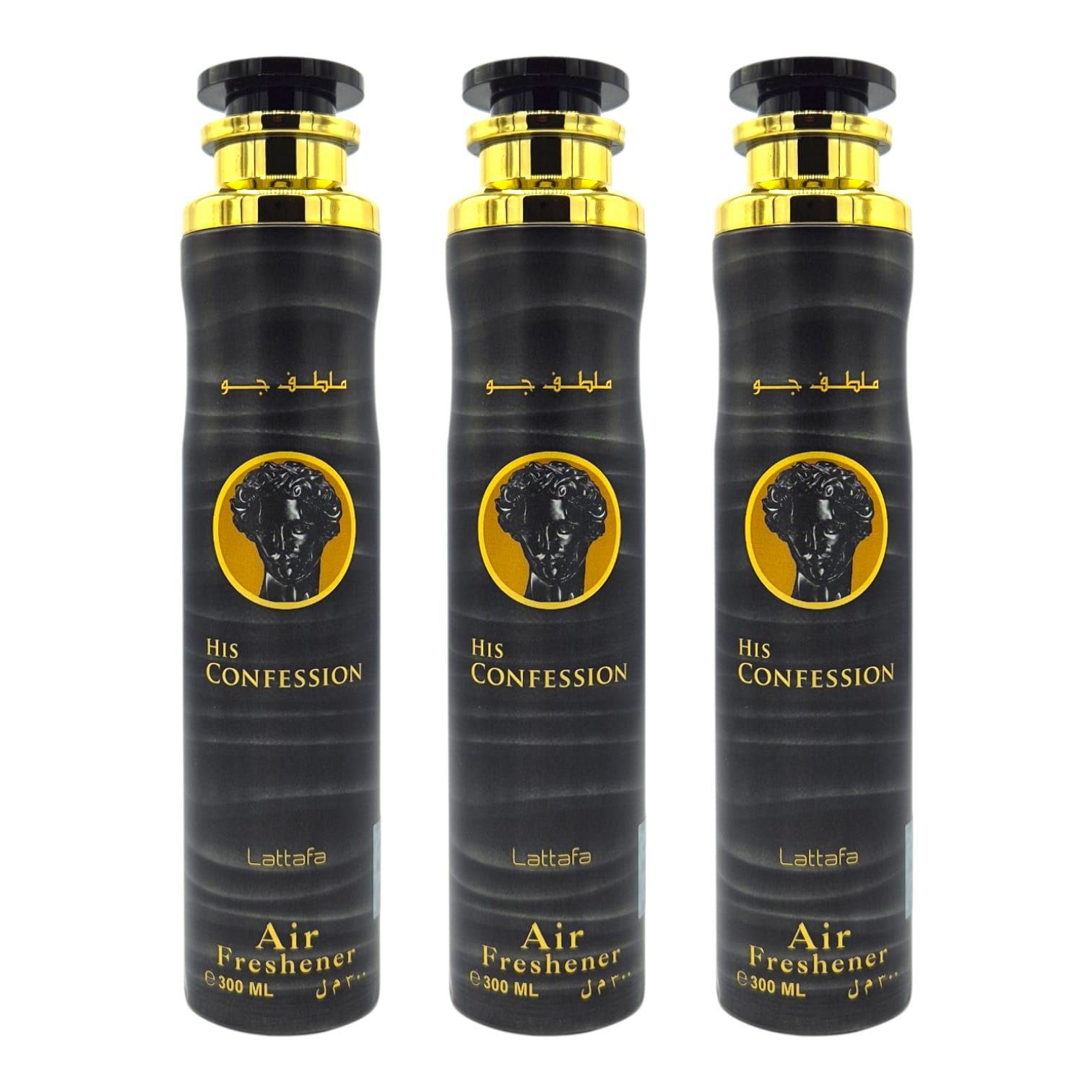 Lattafa Raumduft His Confession Raumduft 3x300ml – Lufterfrischer & Raumspray
