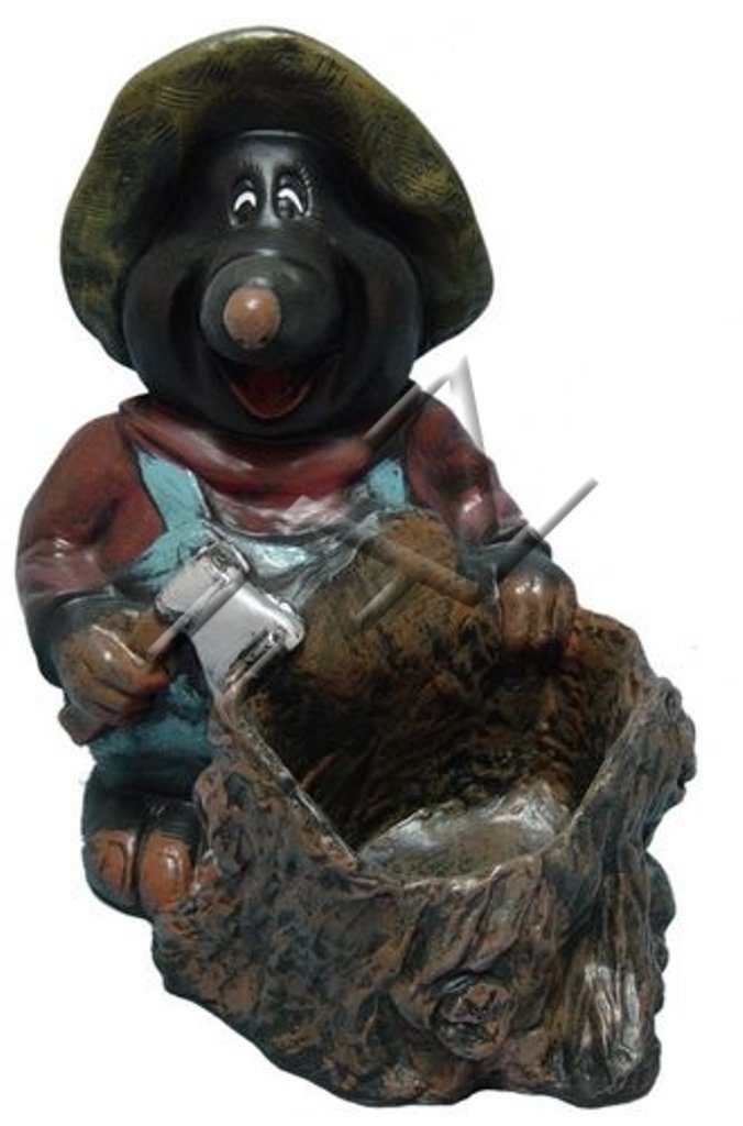 JVmoebel Gartenfigur, Design Maulwurf Vase Design Skulptur Figur Statue
