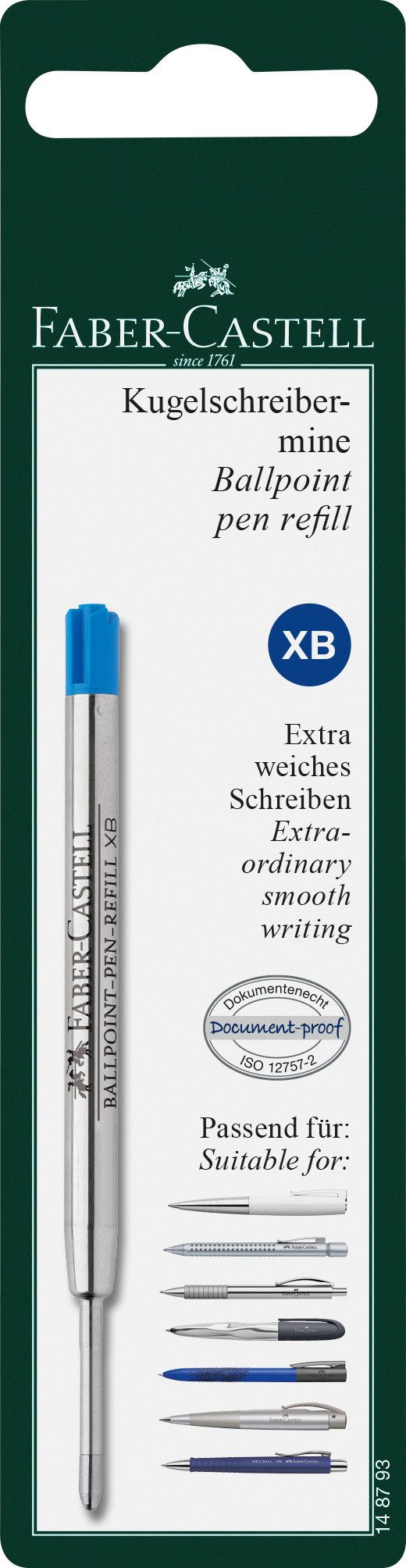 Faber-Castell Kugelschreibermine Faber Castell Kugelschreibermine XB blau Blister