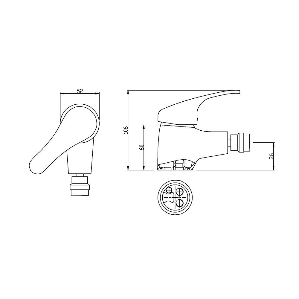 Bidet Bidetarmatur chrom Wasserhahn 0) ZS80704 Aloni Einhebel 1-St., für (set, Bidetarmatur