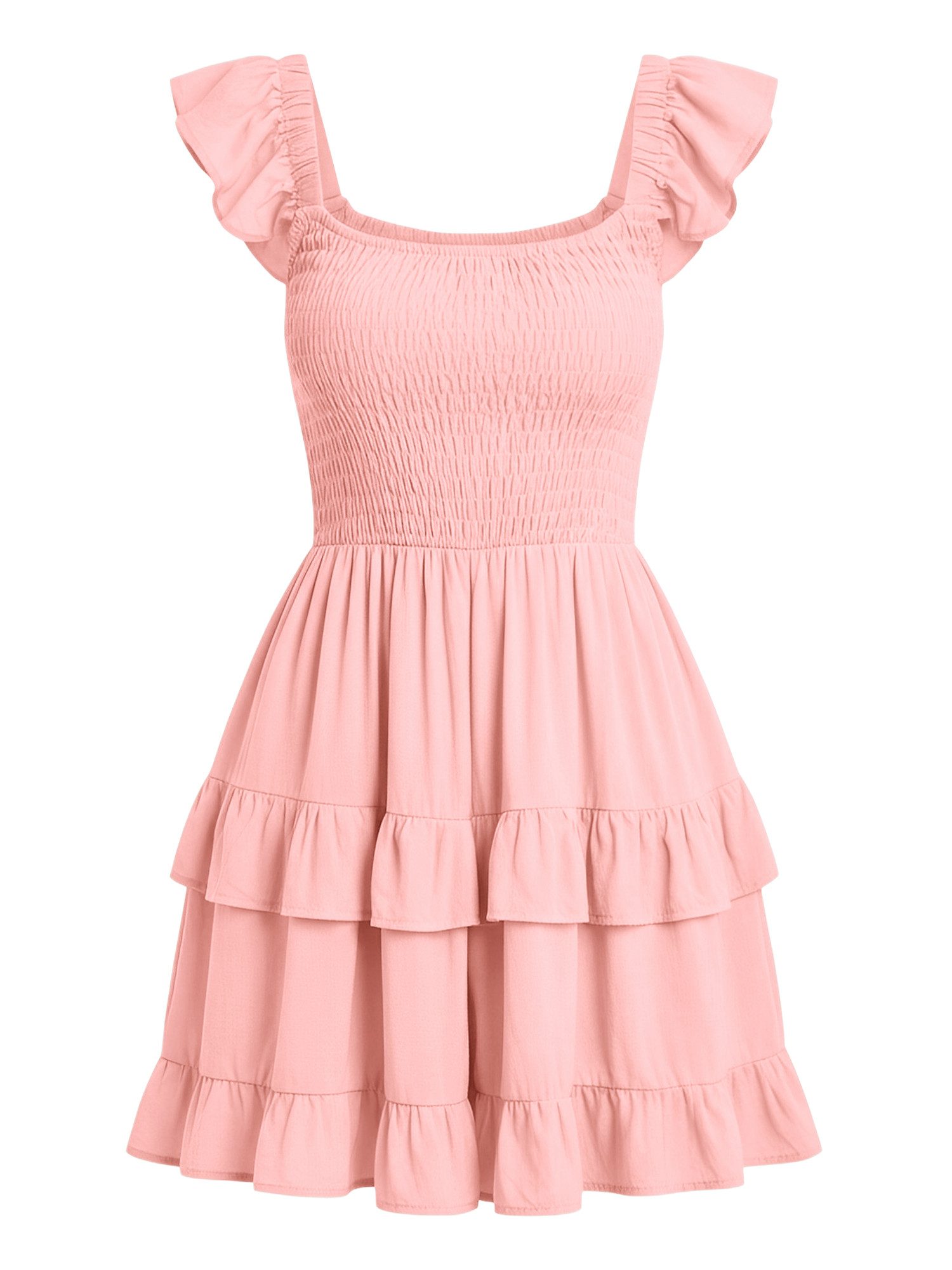 Imily Bela Babydollkleid Damen Boho-Kleider (Packung, 1-tlg., 1per-Pack) Einfarbig