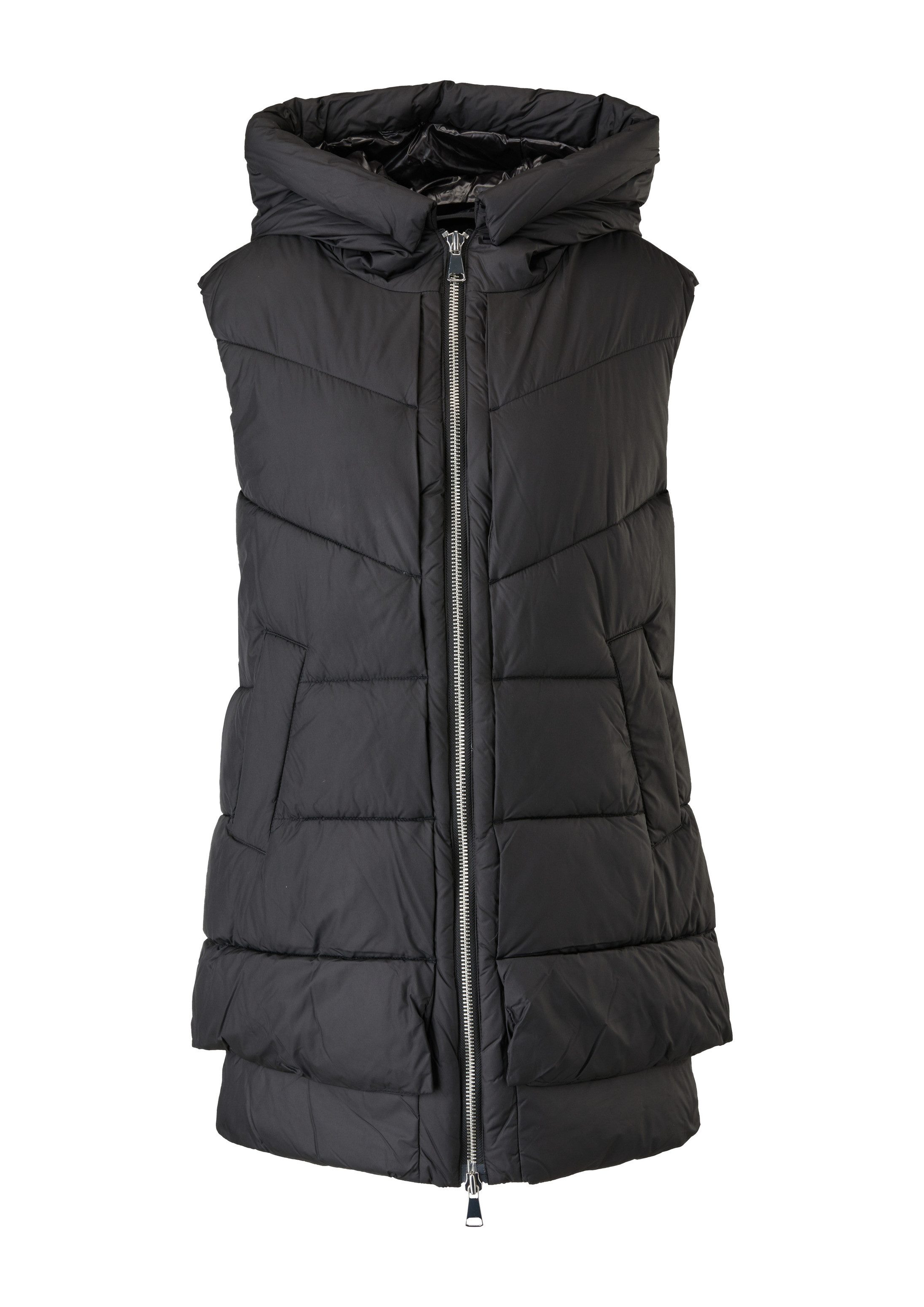 s.Oliver Outdoorjacke Outdoor-Weste Steppweste mit Kapuze
