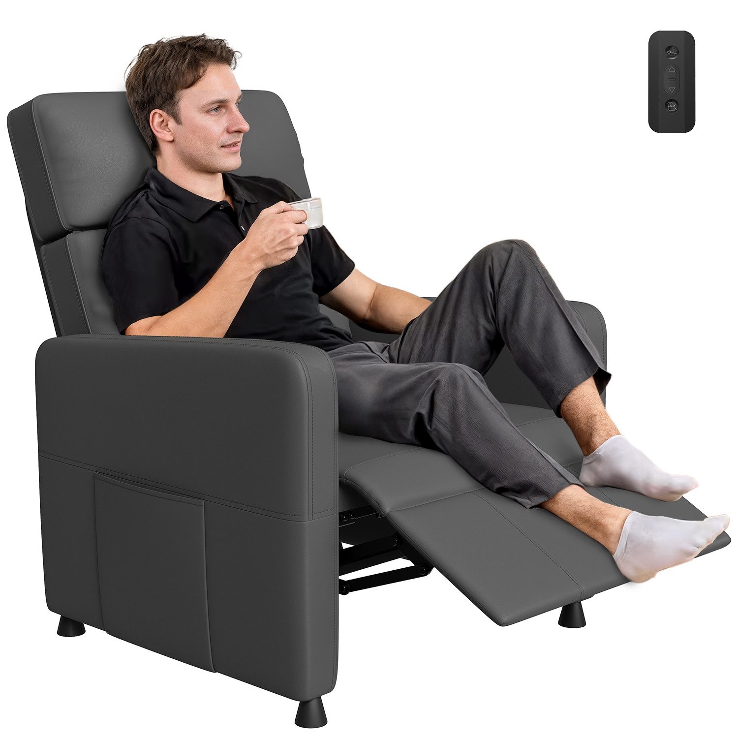 HOMALL Sessel Liegestuhl-Fernsehsessel mit verstellbarer Rückenlehne und Fu günstig online kaufen