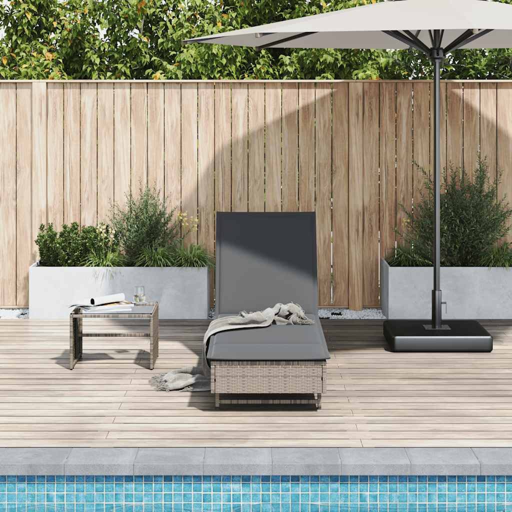 vidaXL Gartenliege Sonnenliege mit Rollen und günstig online kaufen