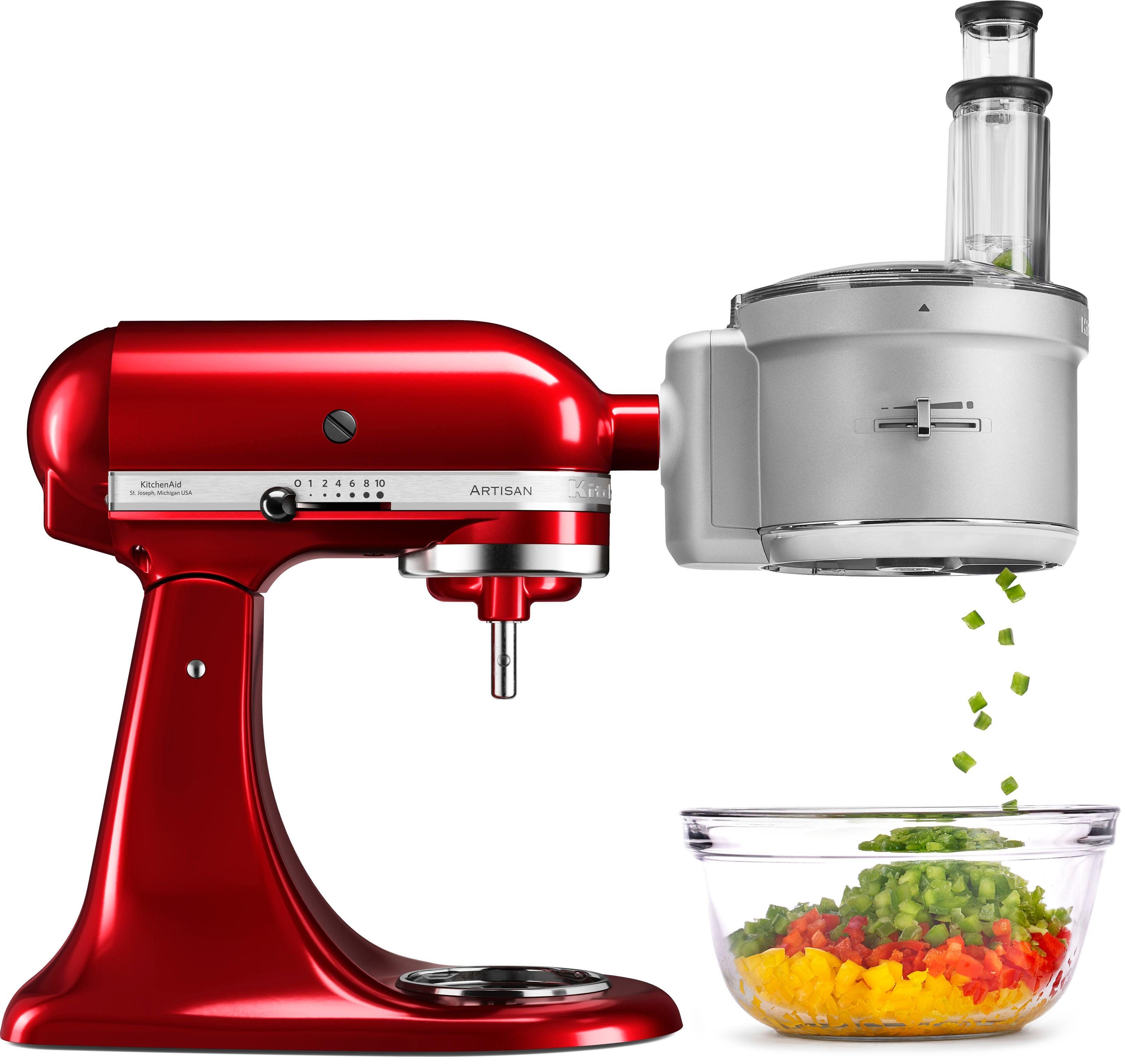 KitchenAid Zerkleinereraufsatz 5KSM2FPA Food-Processor-Vorsatz, Zubehör für alle KitchenAid-Küchenmaschinen außer Professional 5KSM7990X, passt nicht für 5KSM7990X