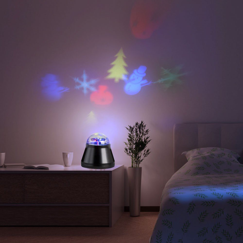 Dekolicht, LED-Leuchtmittel Weihnachten Lampe Tisch RGB Beleuchtung XMAS verbaut, Winter etc-shop Kugel LED Deko fest Farbwechsel,