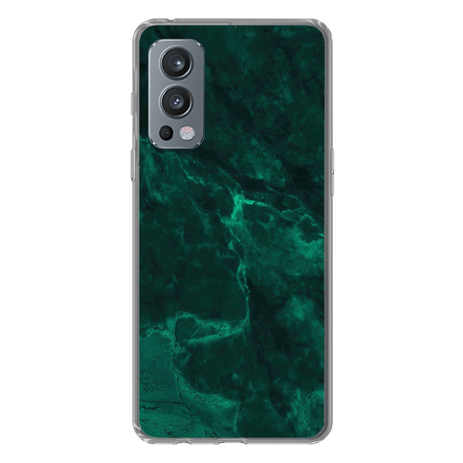 MuchoWow Handyhülle für OnePlus Nord 2 5G Marmor - Limone - Grün - Strukturiert - Marmorop, Phone Case, Silikon, Schutzhülle Dünn