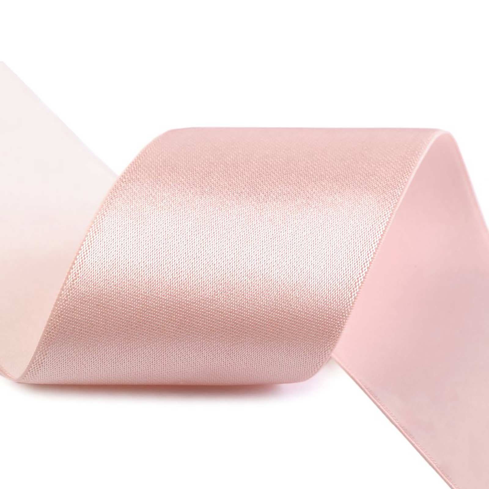maDDma Satinband Glanz-Satin Gummiband 2m x 5cm Gummilitze 50mm, rosa