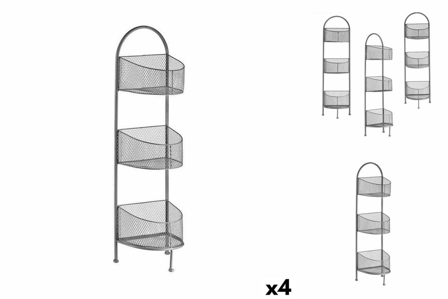 21,2 cm 97 28,5 Regal 4 Stück x Metall x Decor Regal Gift Silberfarben