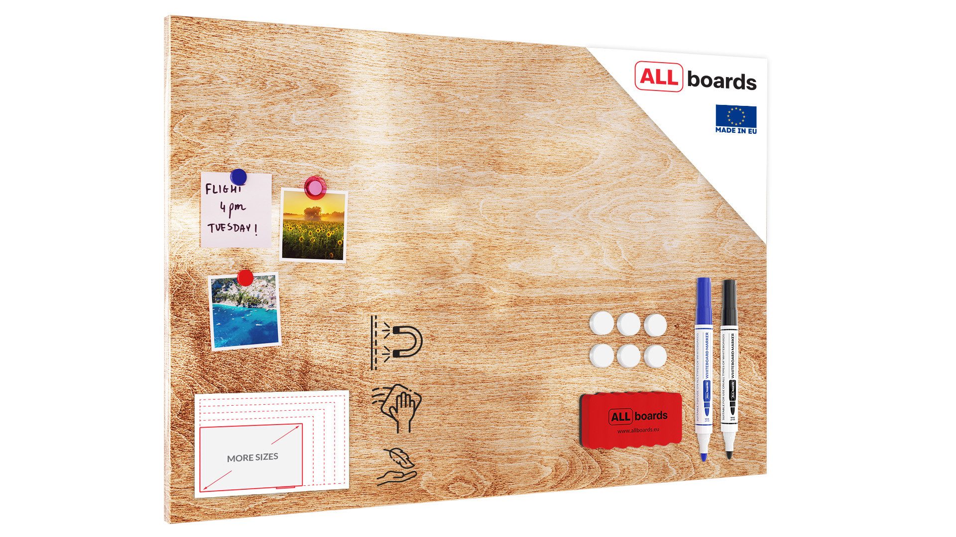 ALLboards Tafel Metallische Magnettafel, MetalBoard, MASSIVHOLZ günstig online kaufen