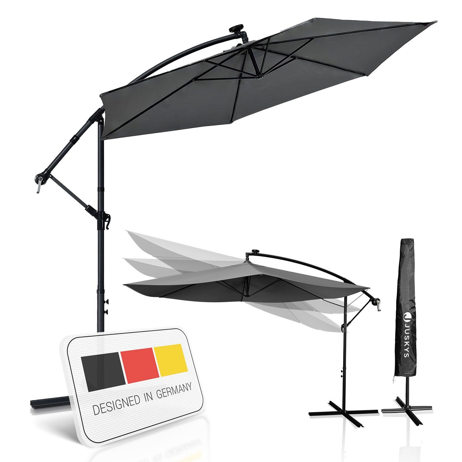 Juskys Ampelschirm Brazil, Sonnenschirm 285 cm günstig online kaufen