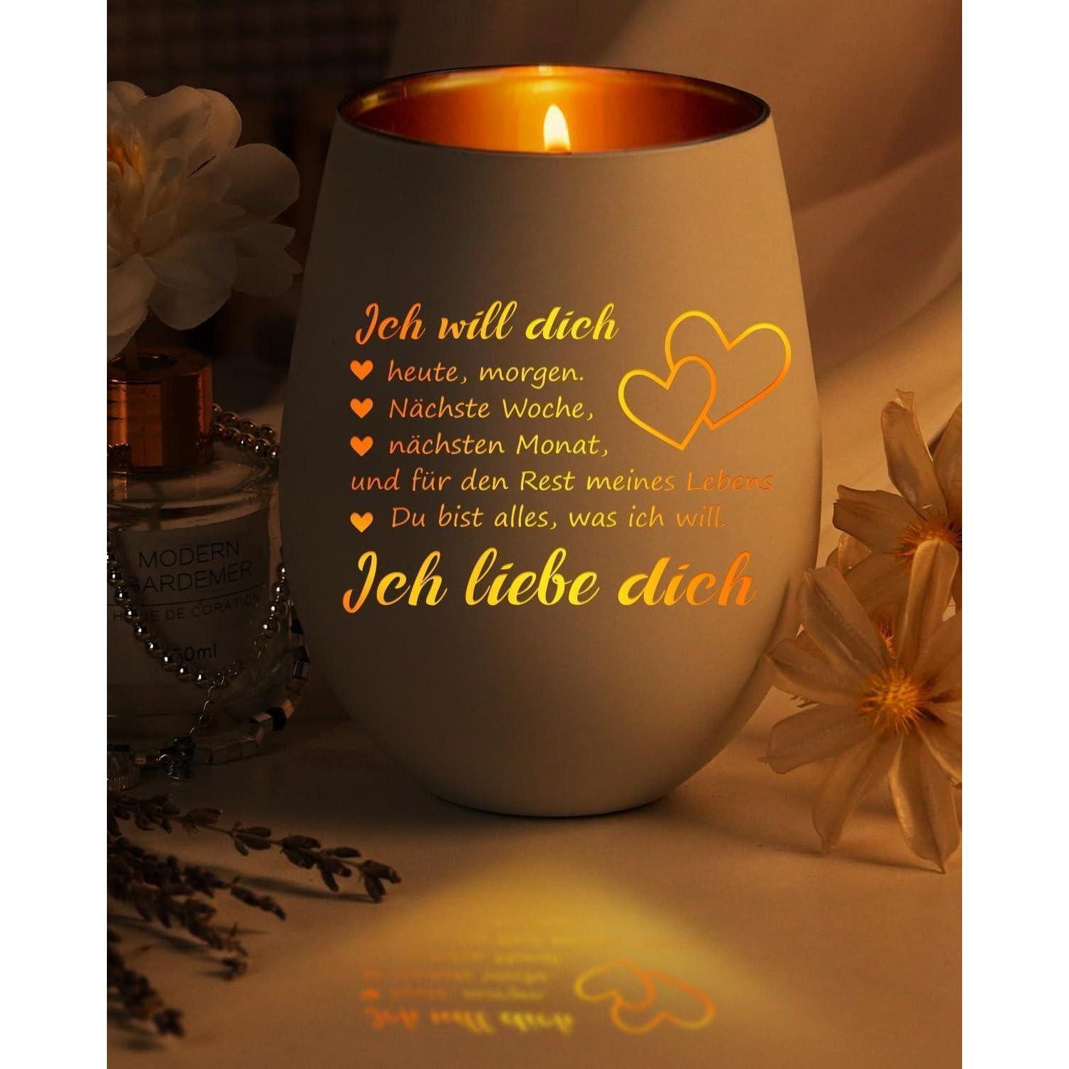 LuxusKollektion Windlicht Windlicht mit Gravur Liebe Dich für Frauen Weihnachten Freundin (1 St)