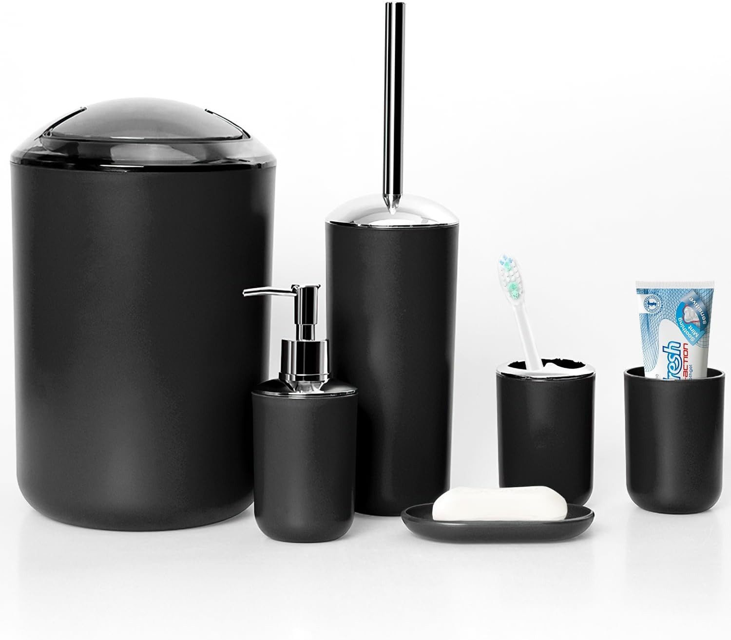 PFCTART Badezimmer-Set 6-teiliges Badezimmer Zubehörset aus robustem Kunsts günstig online kaufen