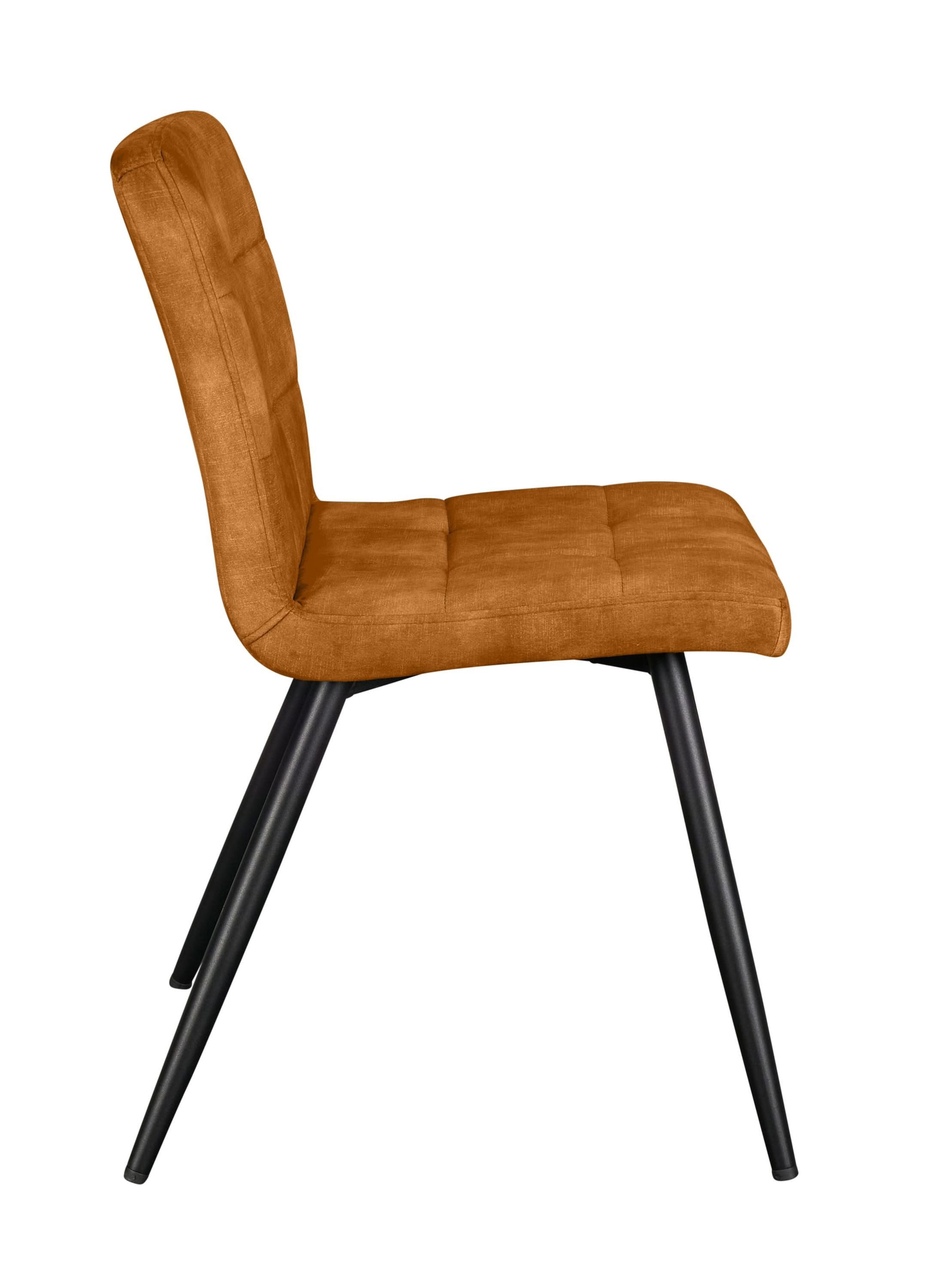 LC Home Esszimmerstuhl LC Home Barnet Esszimmerstuhl Samt Senfgelb 47x58,5x82,5cm – Bild 5 von 5