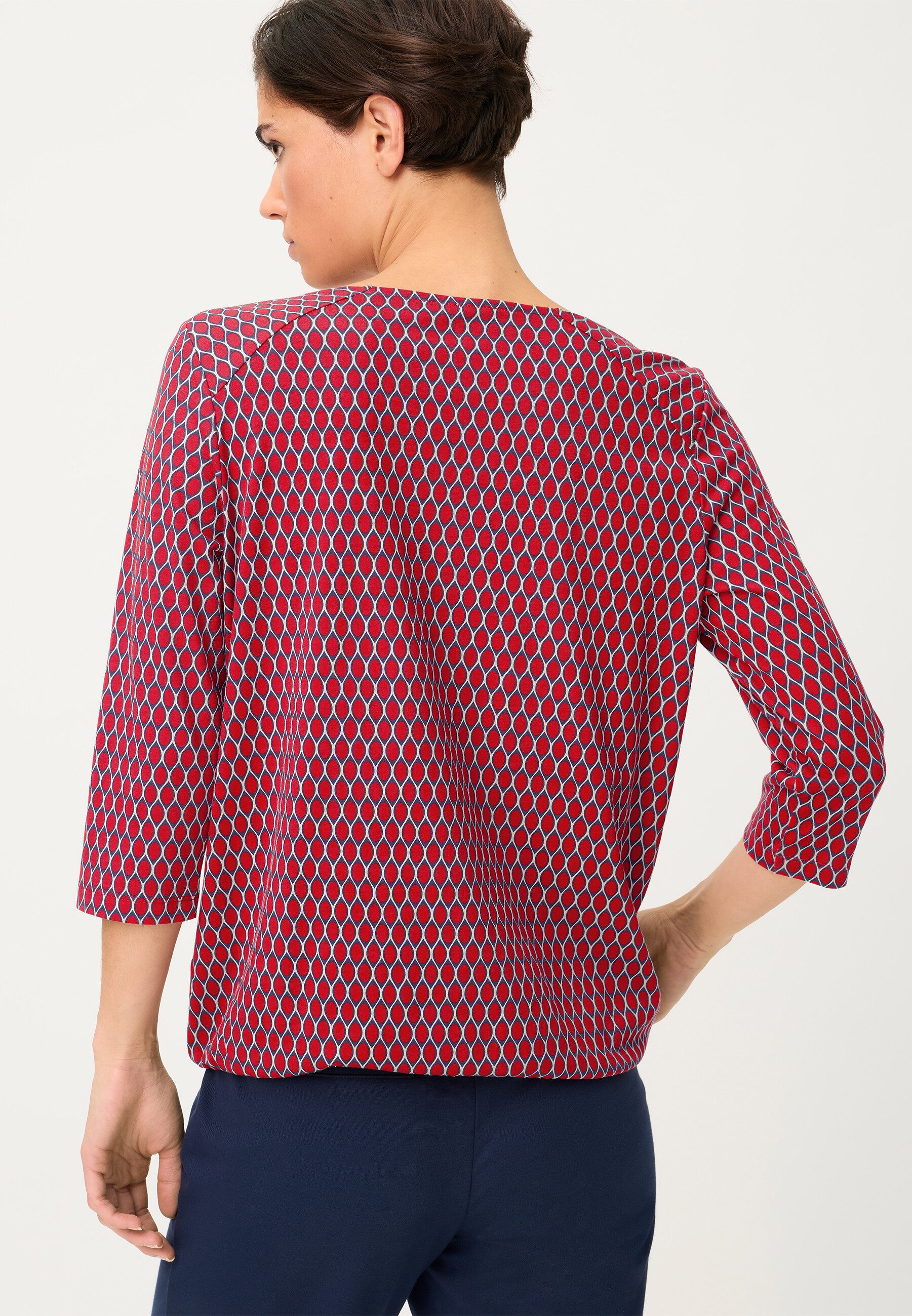 Olsen Tunikashirt Shirt mit femininem Tunika-Ausschnitt