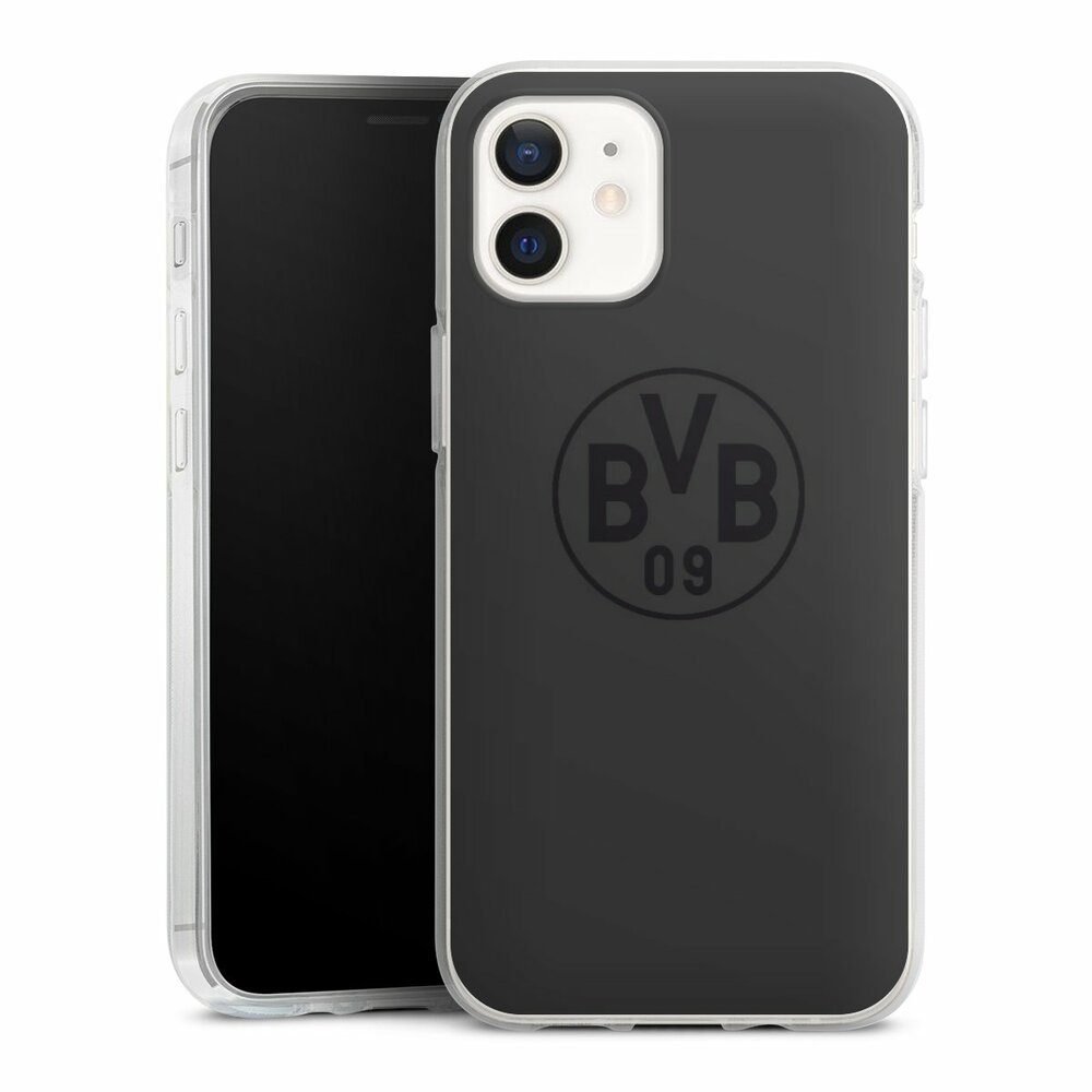 DeinDesign Handyhülle Borussia Dortmund Logo BVB BVB Grau, Apple iPhone 12  Silikon Hülle Bumper Case Handy Schutzhülle