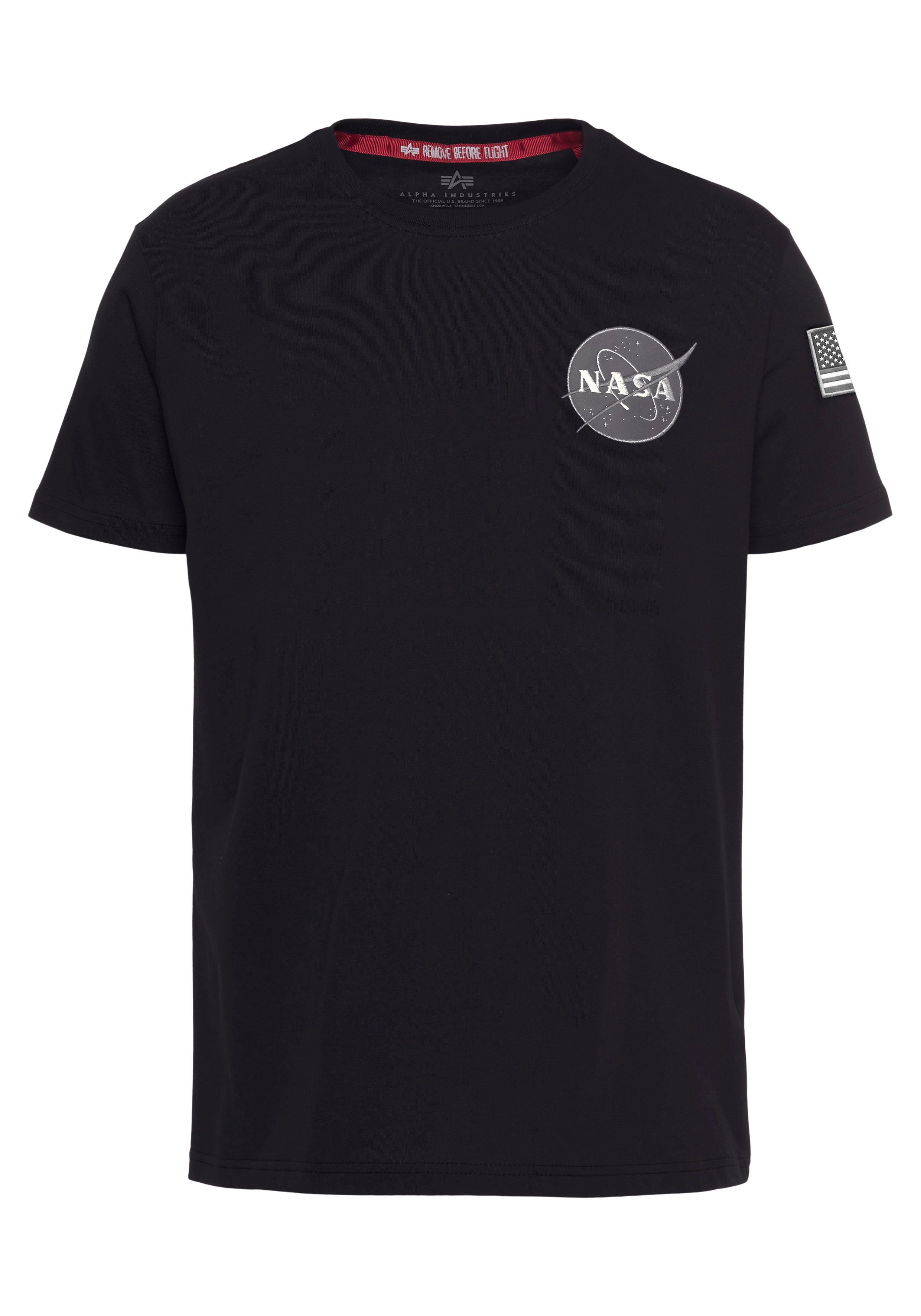 Alpha Industries Space schwarz Shuttle T Rundhalsshirt